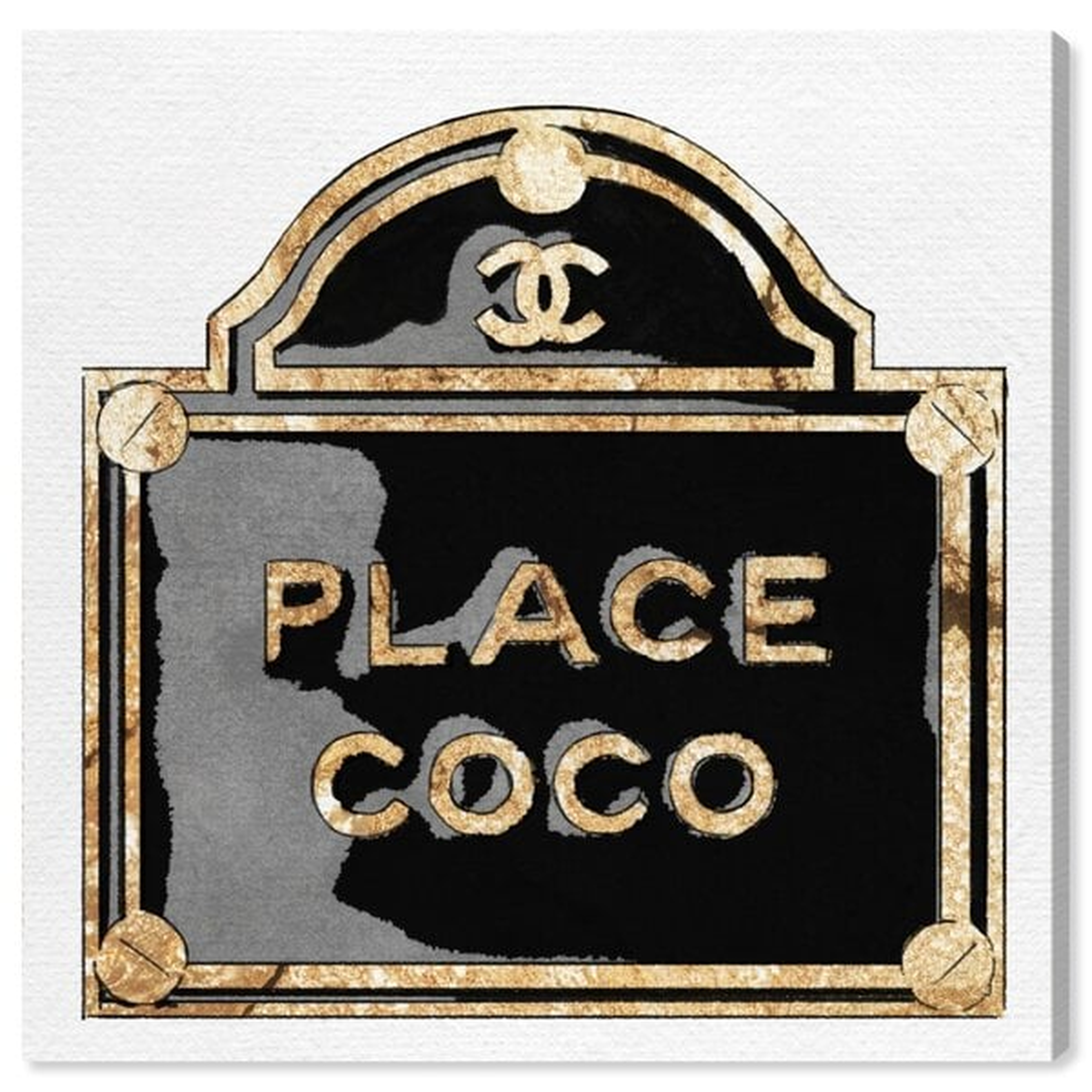 Fashion And Glam The Place Road Sign - Graphic Art on Canvas - Wayfair