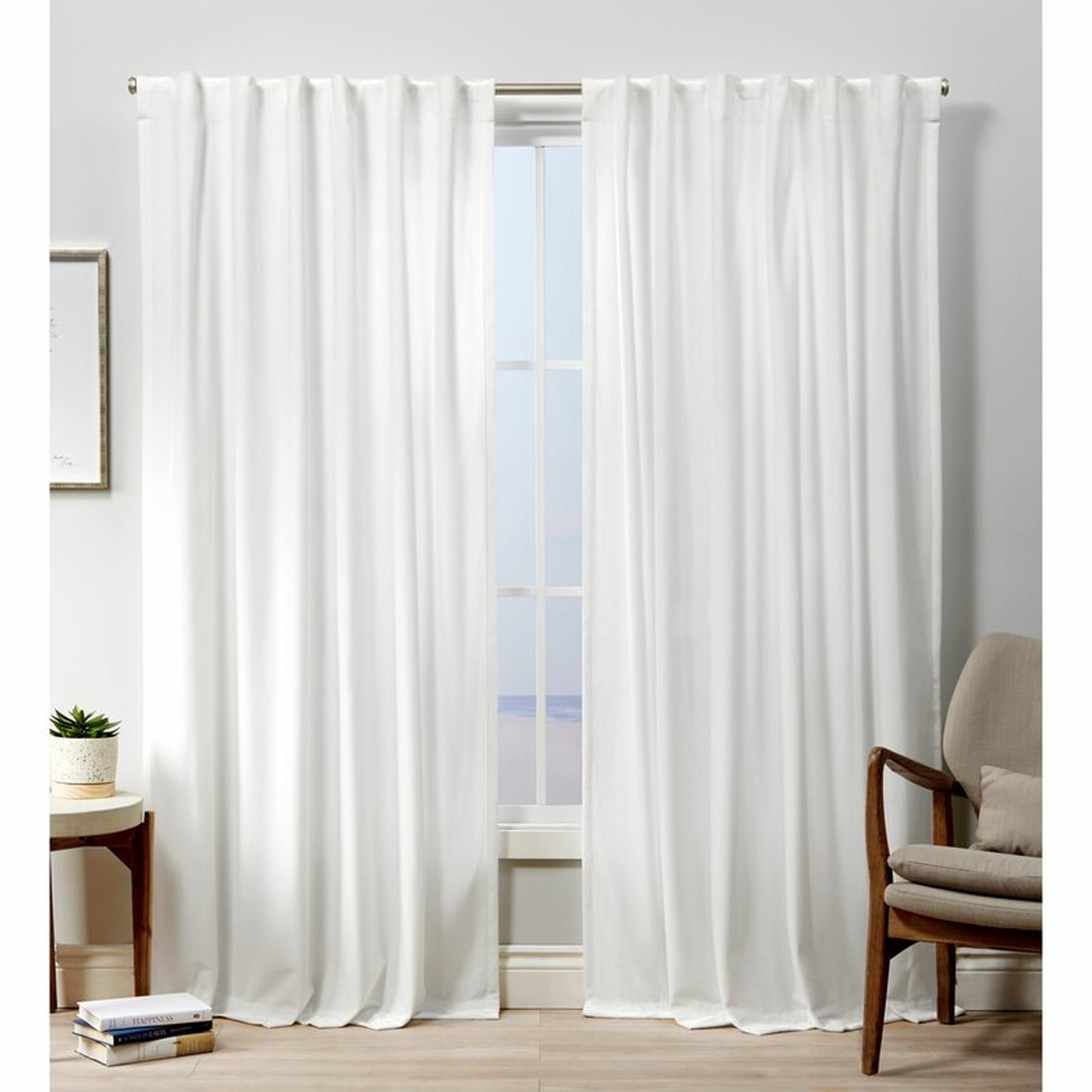 Tremblay Velvet Heavyweight Hidden Solid Room Darkening Tab Top Curtain Panels (Set of 2) - 108" - Wayfair