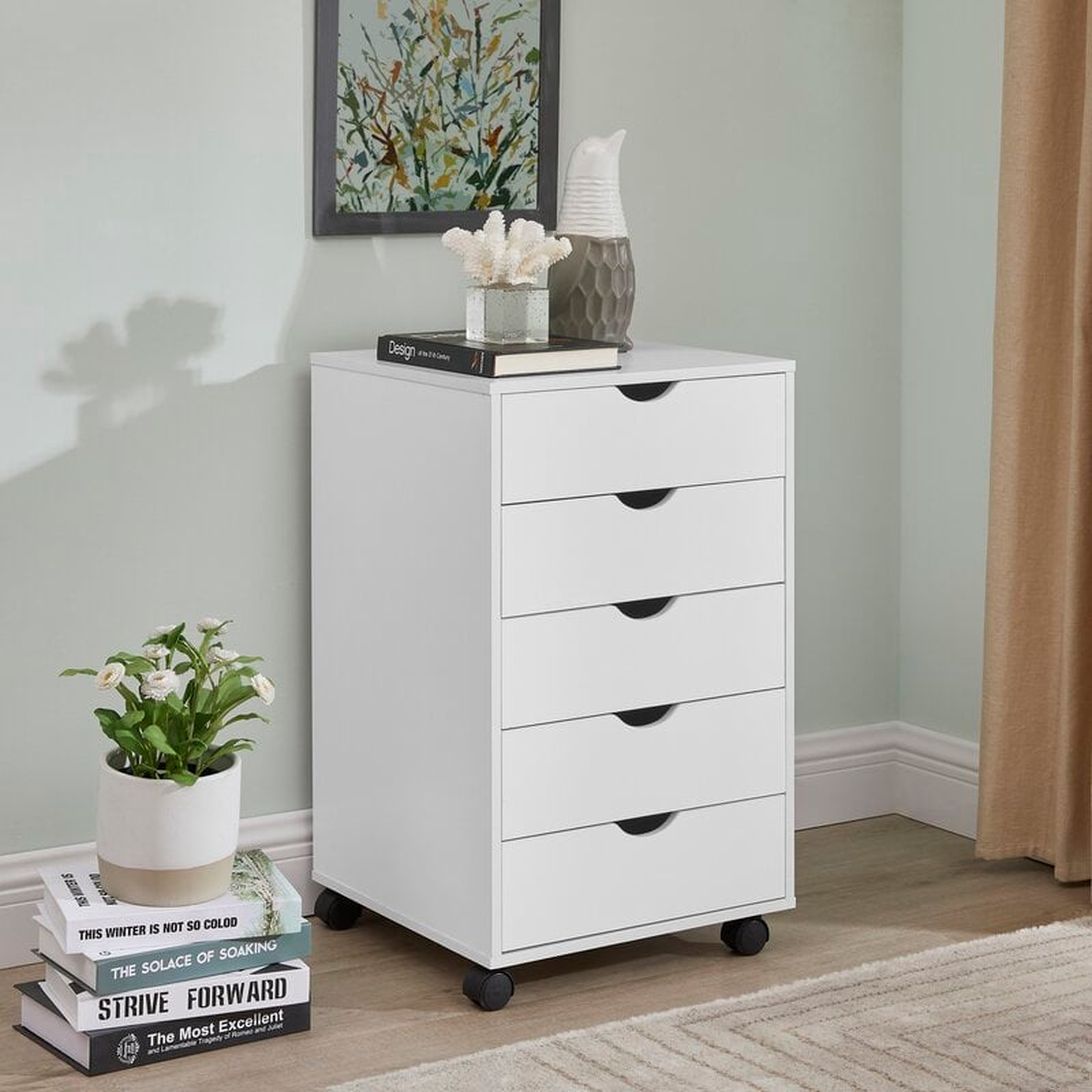 16'' Wide 5 -Drawer Mobile Vertical Filing Cabinet - Wayfair