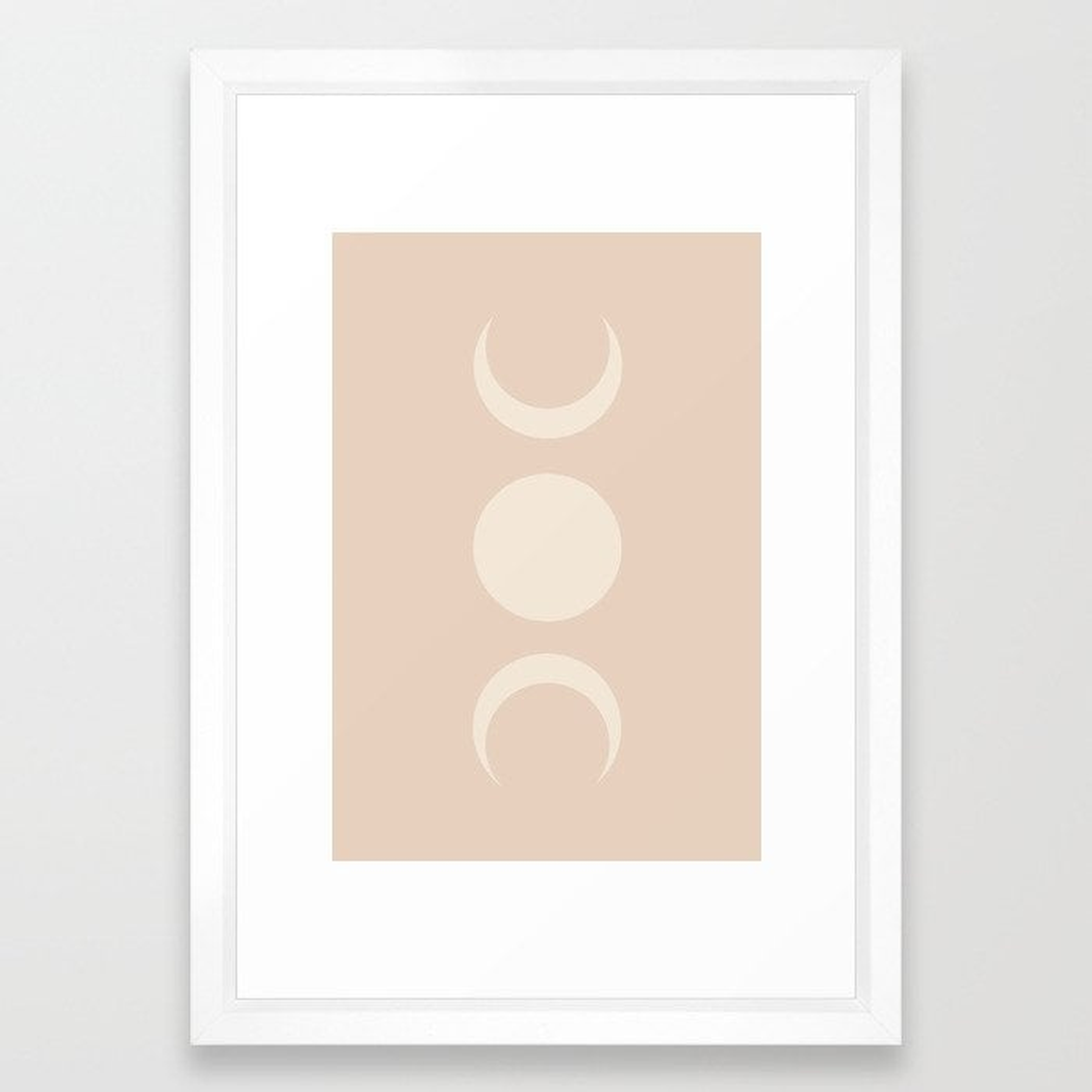 Moon Minimalism - Ethereal Light Framed Art Print - Society6