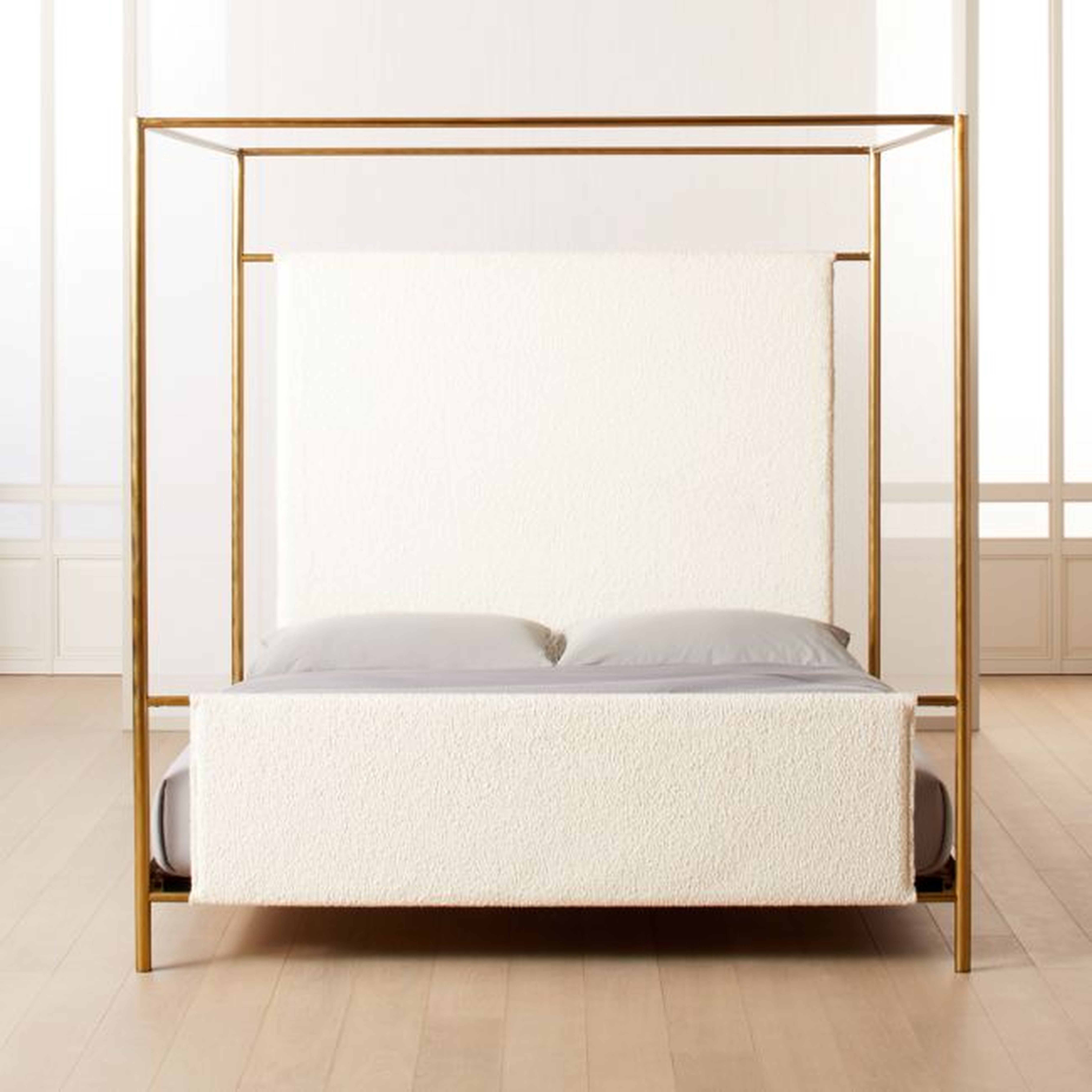Odessa Shearling Canopy Bed King - CB2