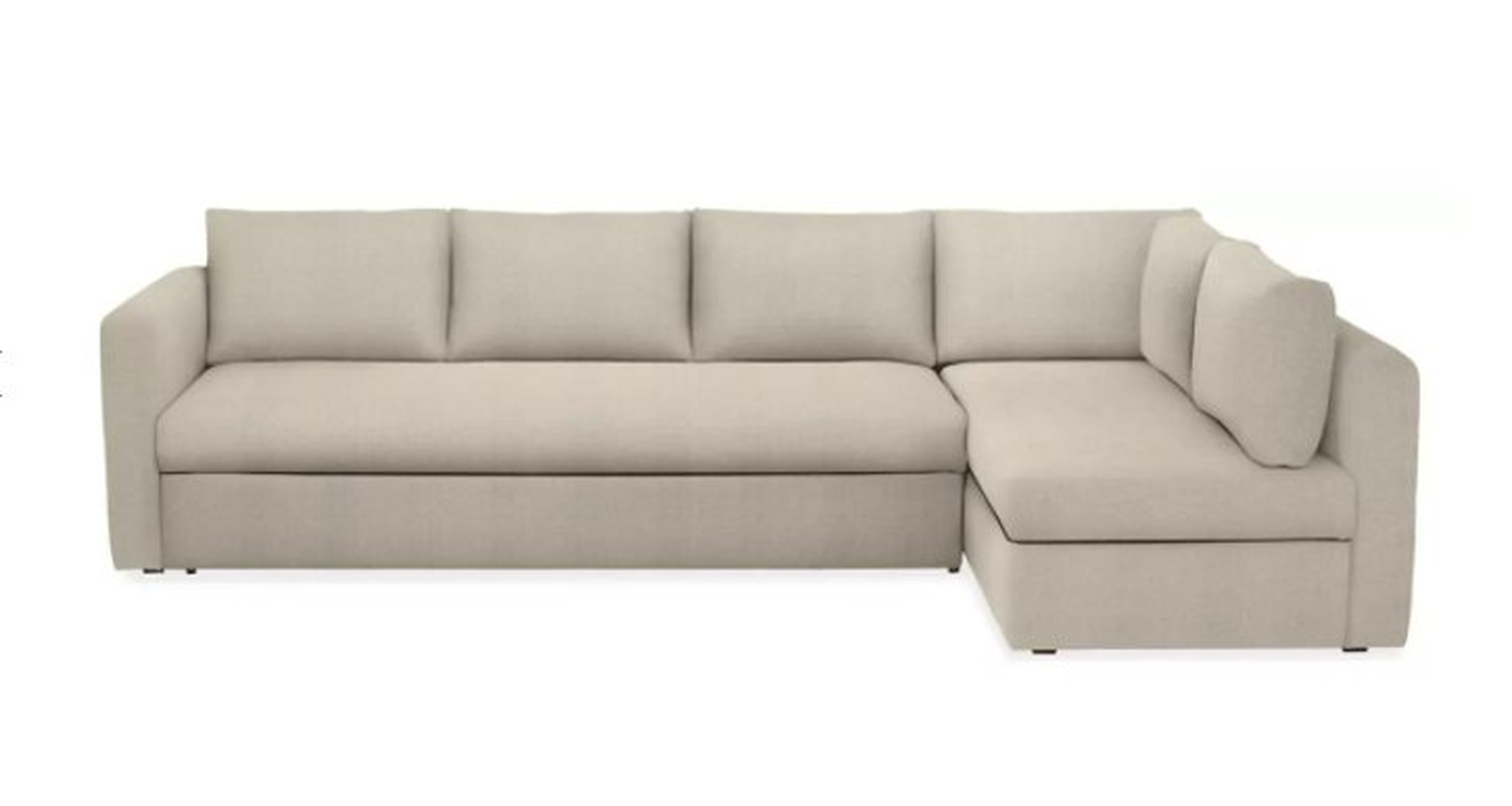 Oxford Custom Storage Sofa with Chaise, Arin ivory (Family Friendly) - Room & Board