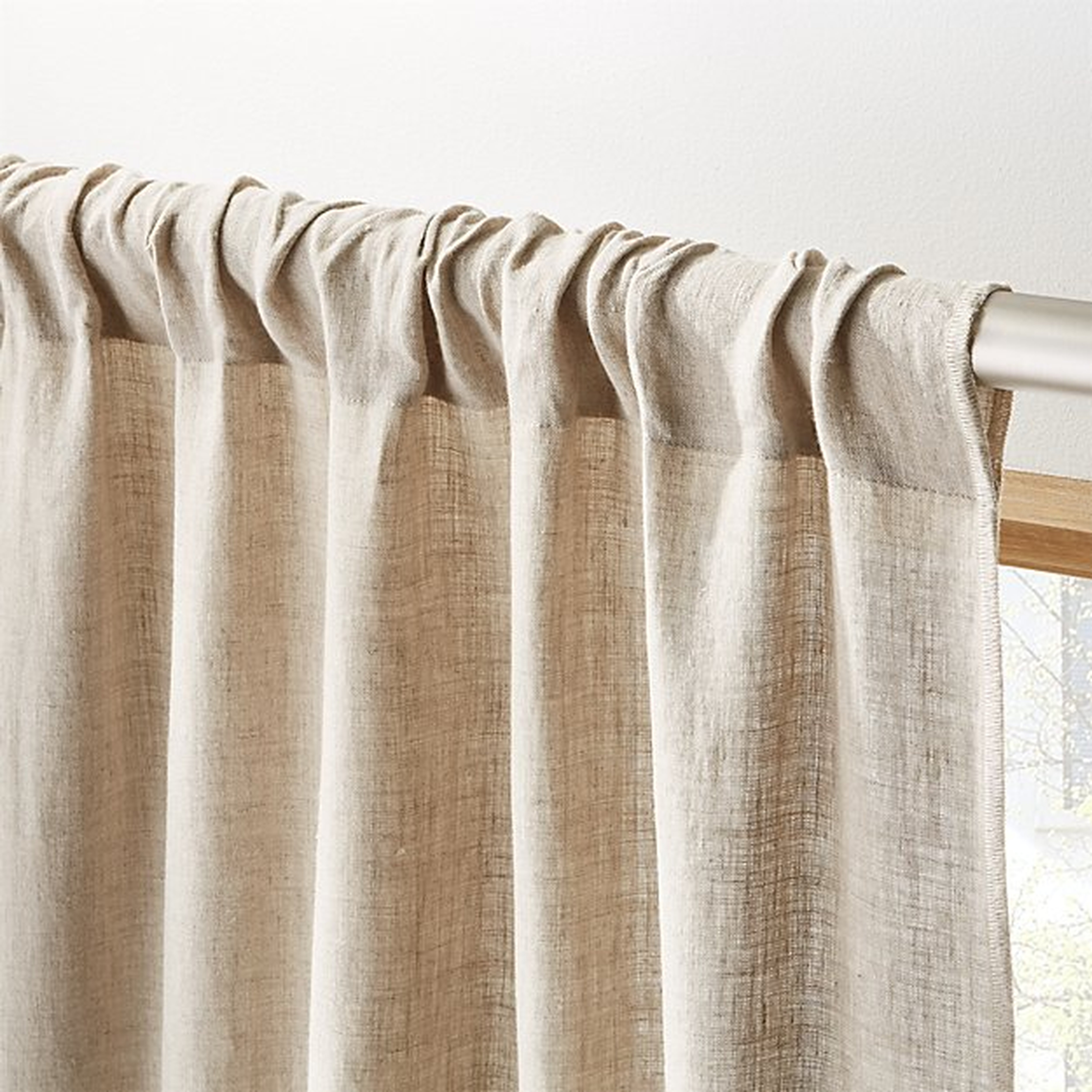 Natural linen curtain panel 48"x96" - CB2
