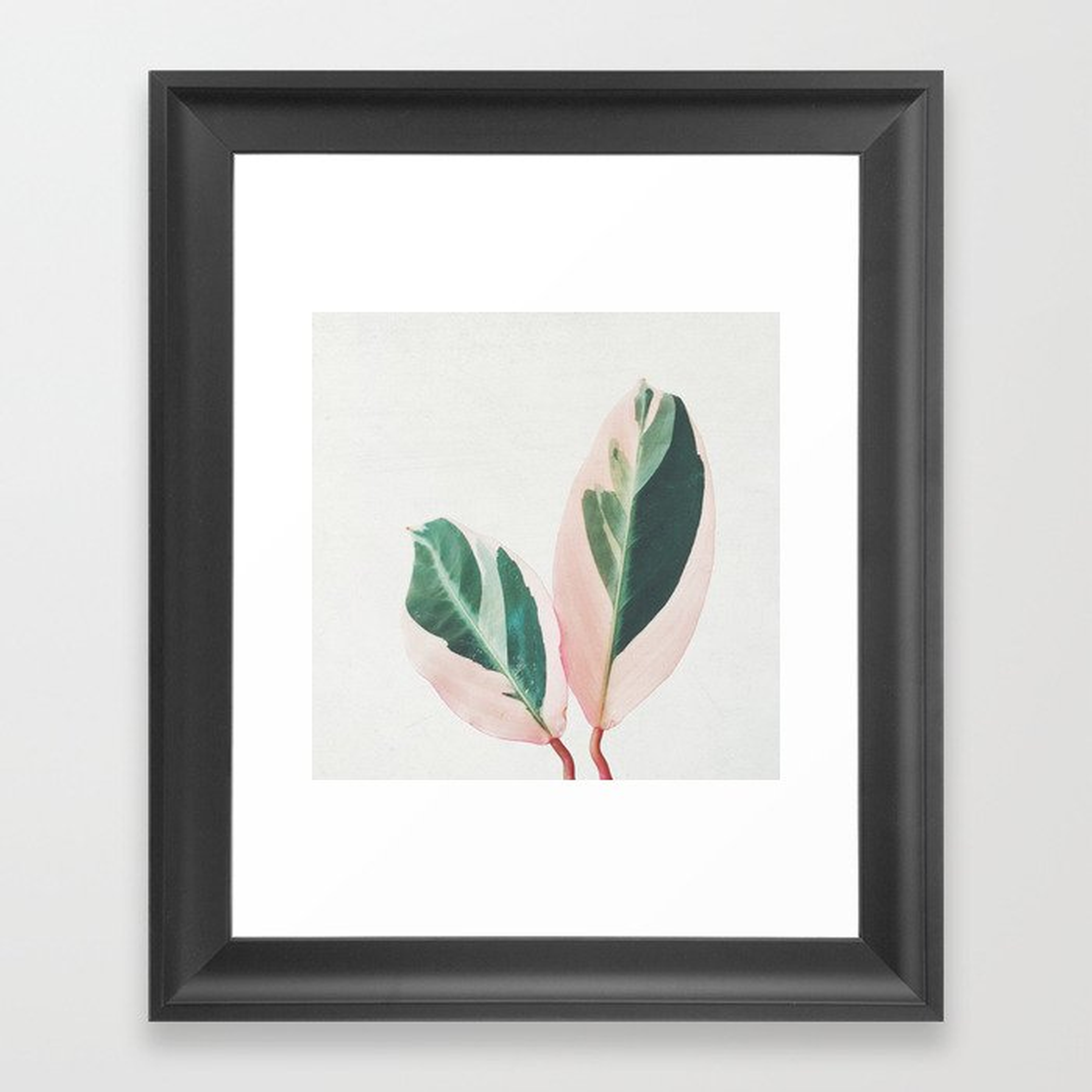 Pink Leaves I Framed Art Print by Cassiabeck - Society6