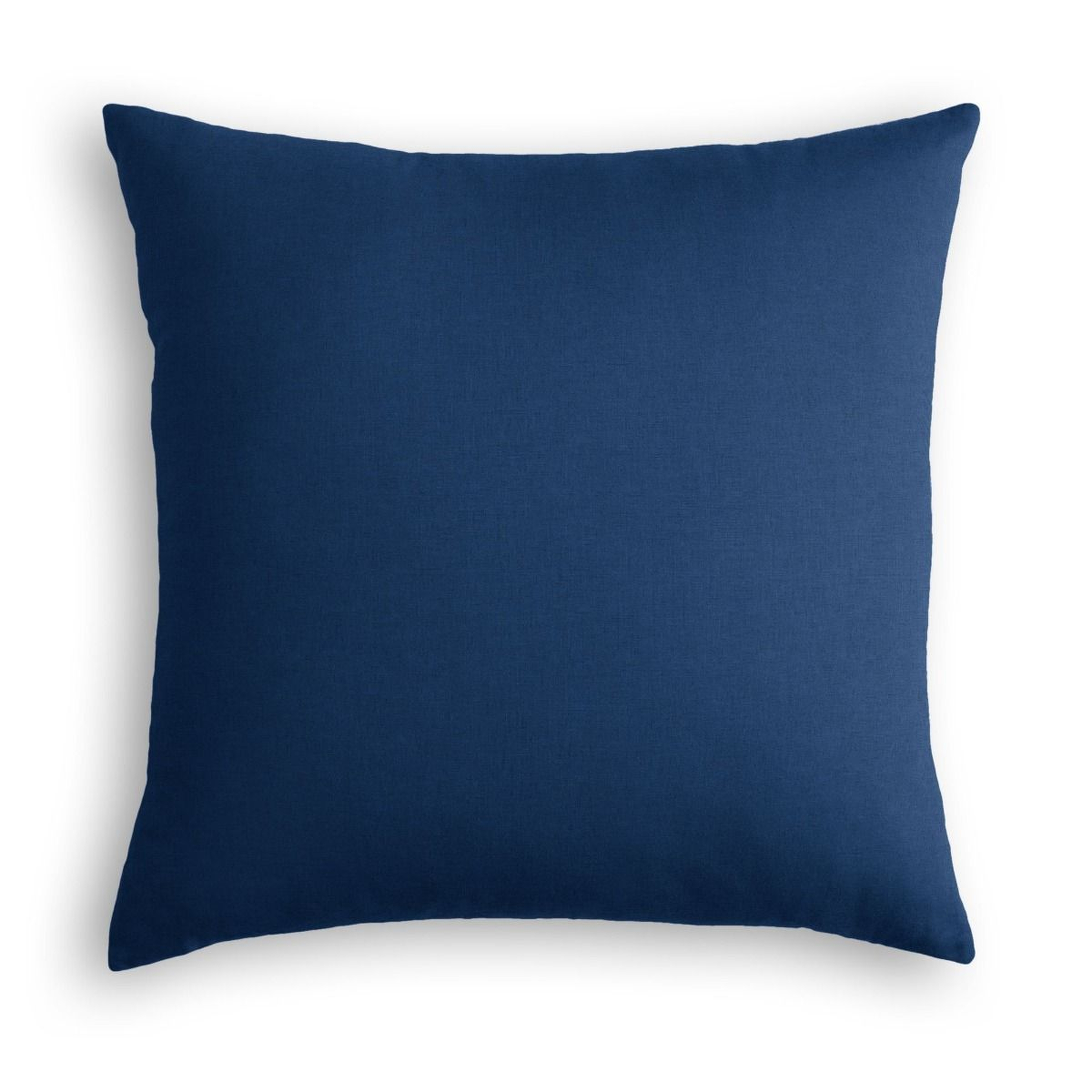 Classic Linen Pillow, Navy Blue, 22" x 22" - Havenly Essentials