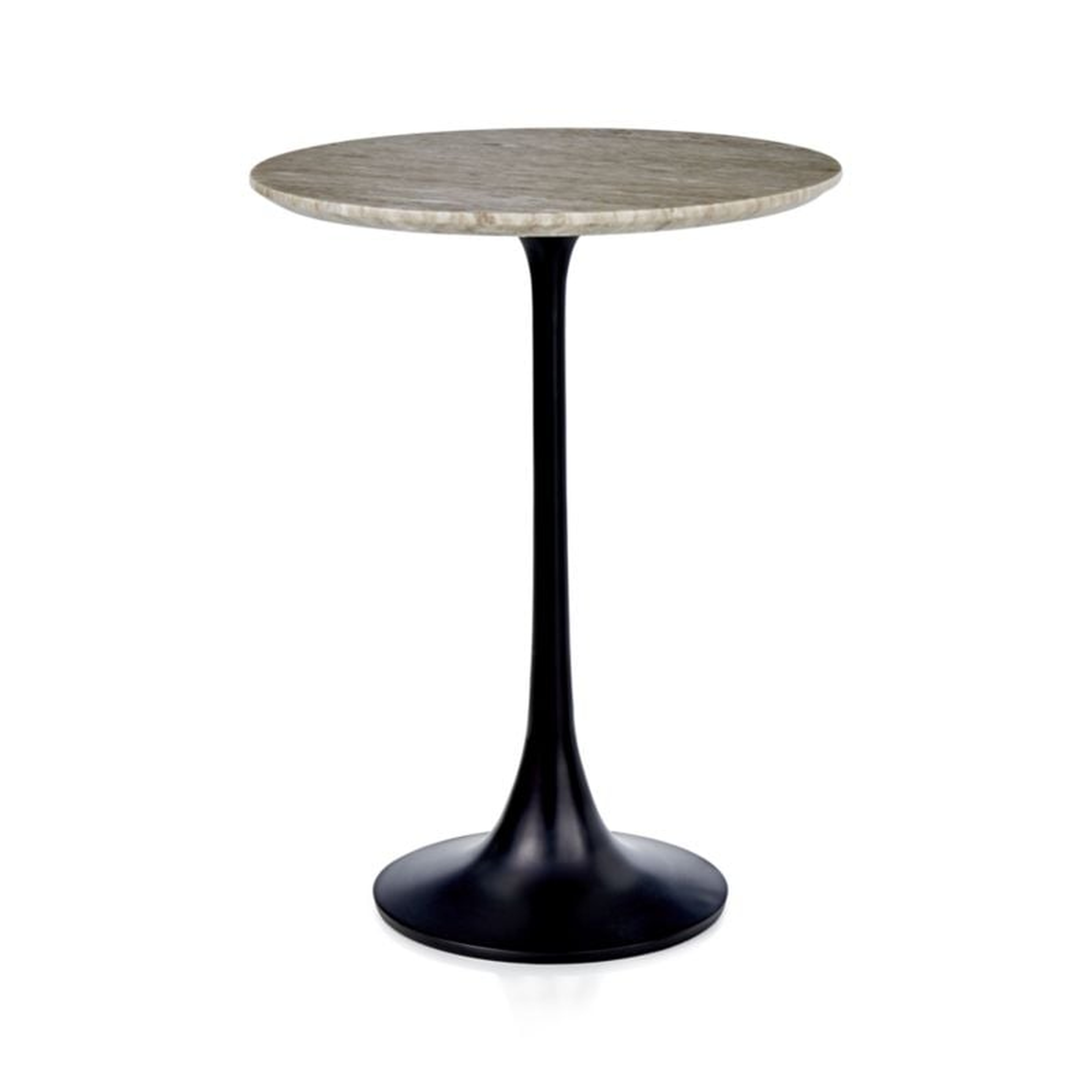 Nero Brown Marble Accent Table - Crate and Barrel