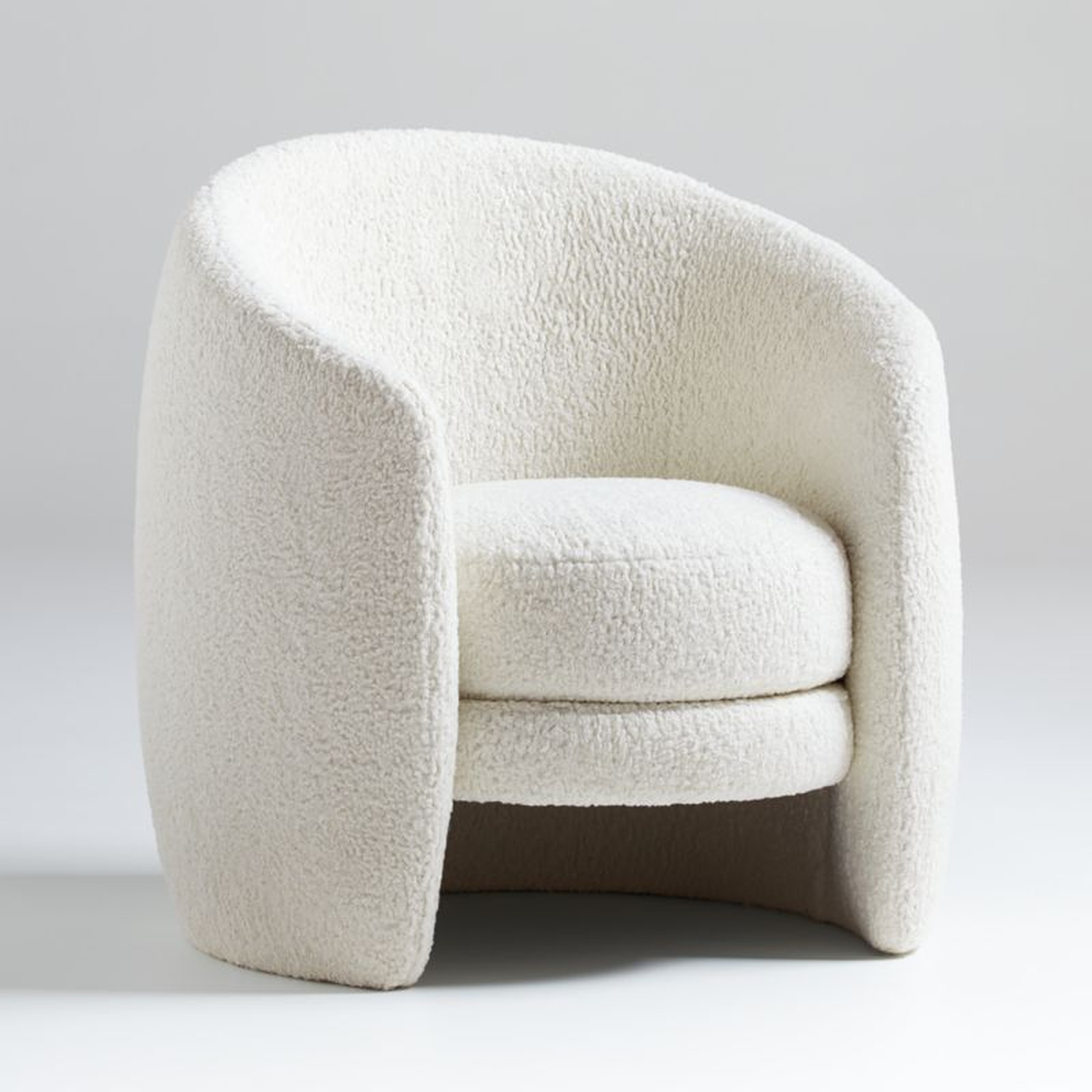 Fernie Chair, Lammy Fabric in Winter White - Crate and Barrel