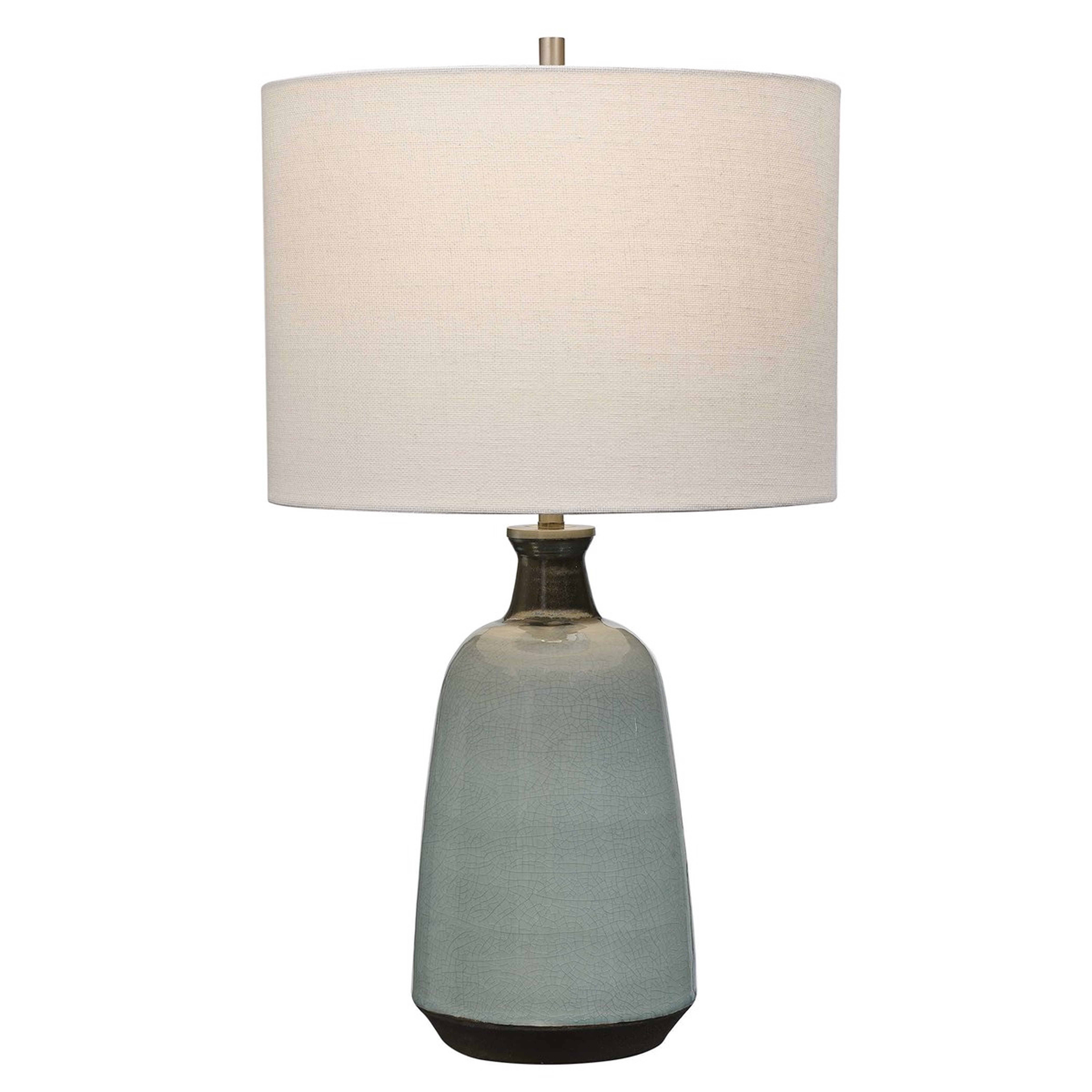 Ceramic Glazed Table Lamp, Turquoise, 24" - Hudsonhill Foundry