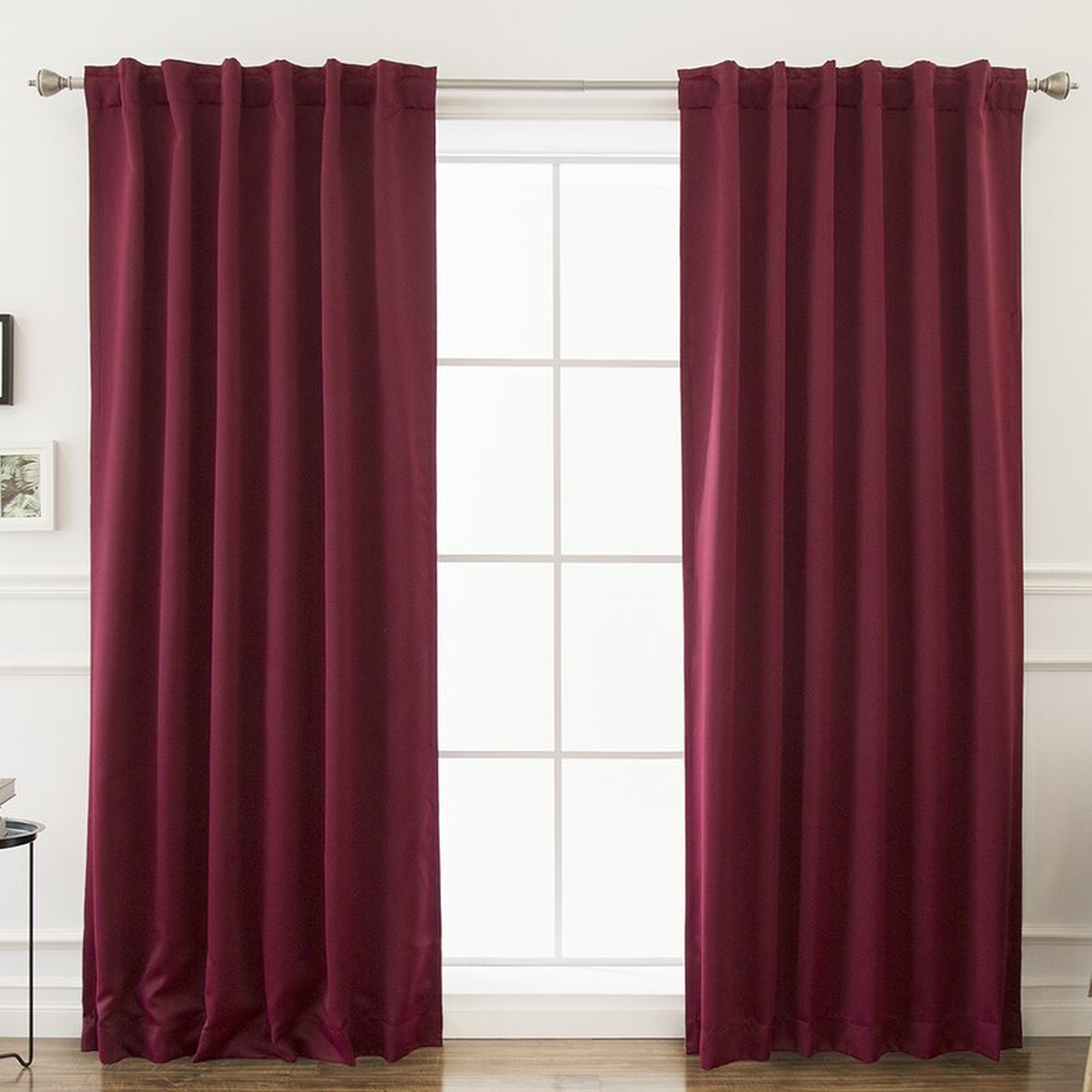 Sweetwater Solid Blackout Thermal Rod Pocket Double Curtains (two panels) - Birch Lane
