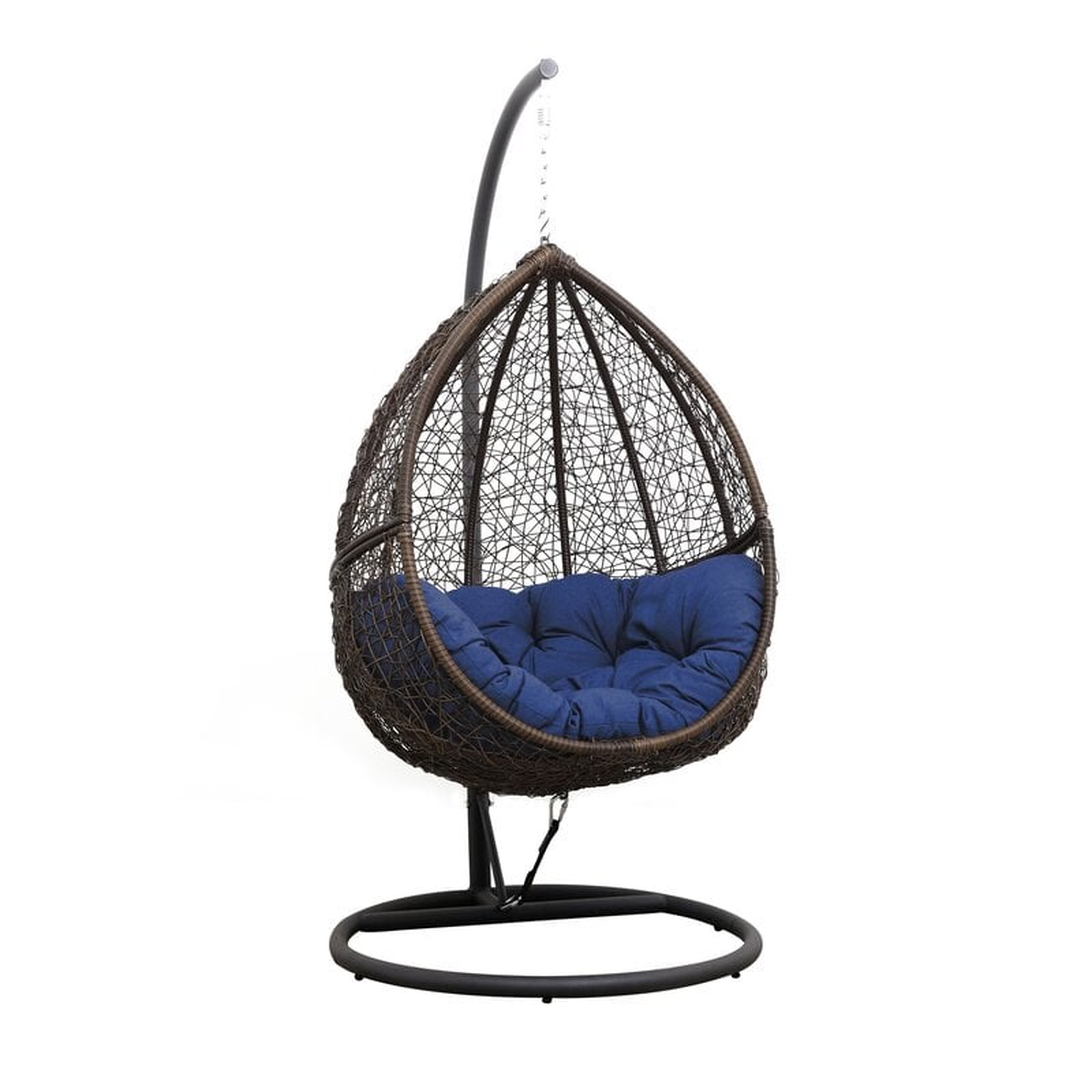 Eckhoff Porch Swing with Stand, Navy - Wayfair