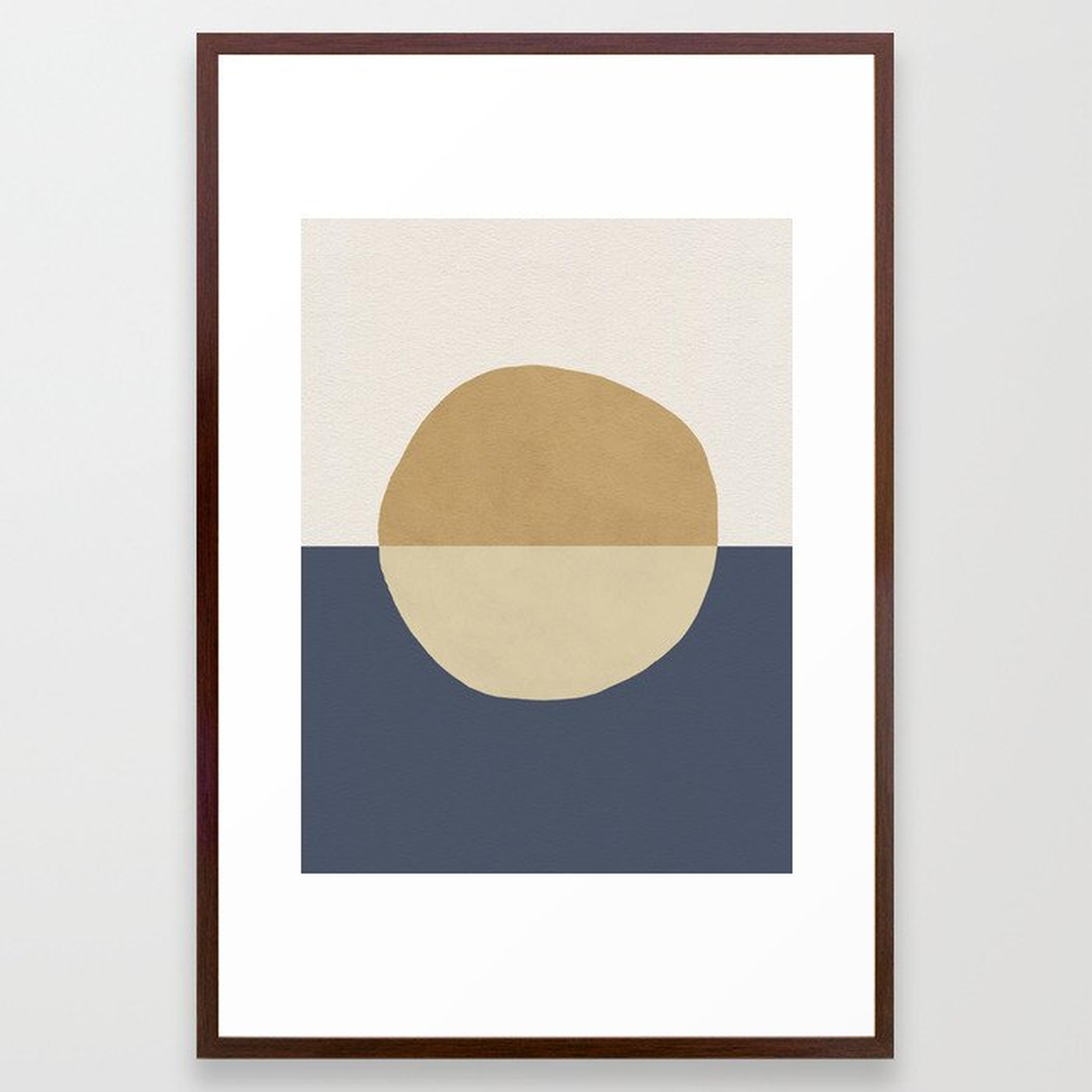 Horizon Abstract - Gold Framed Art Print - Society6
