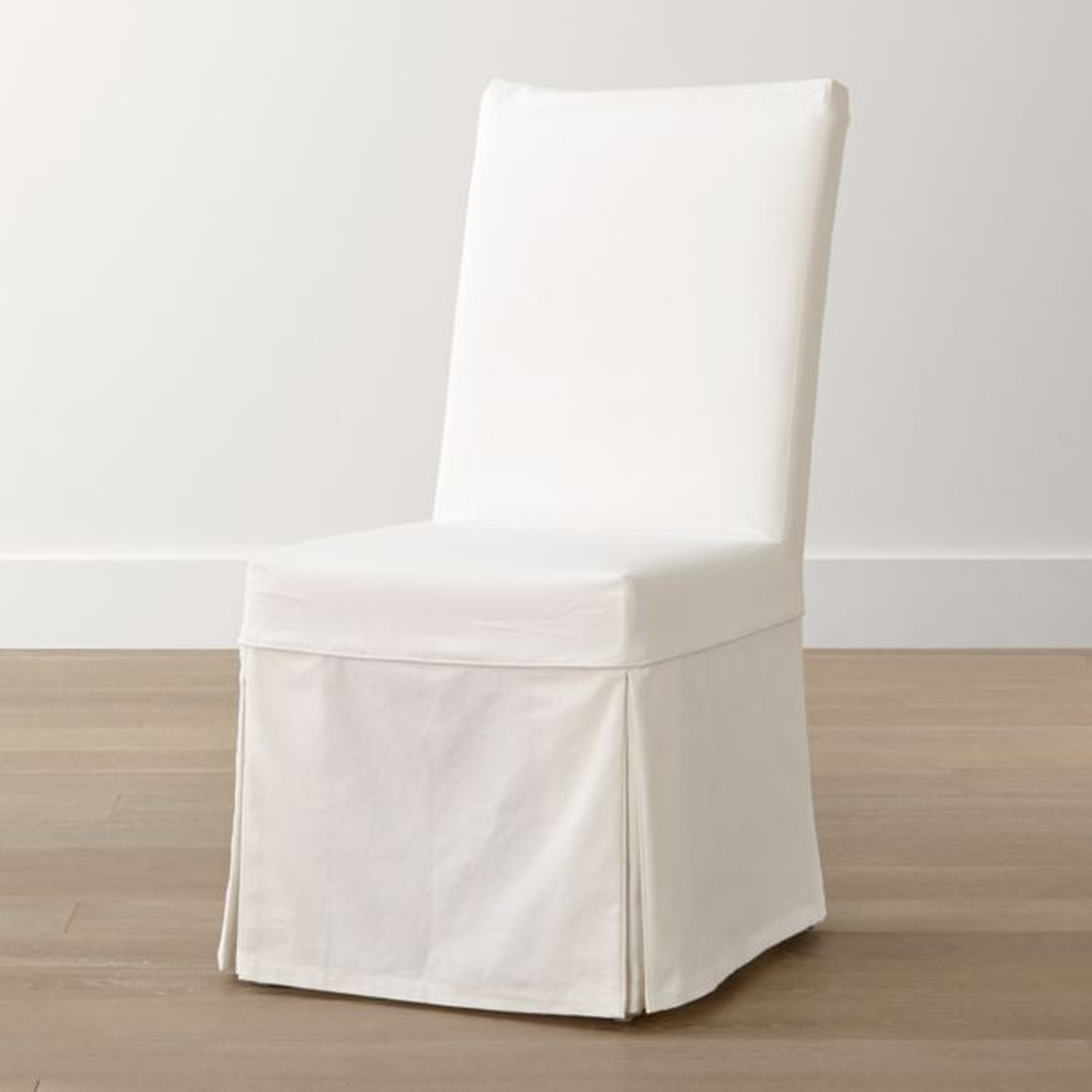 Slip White Slipcovered Dining Chair - Crate and Barrel