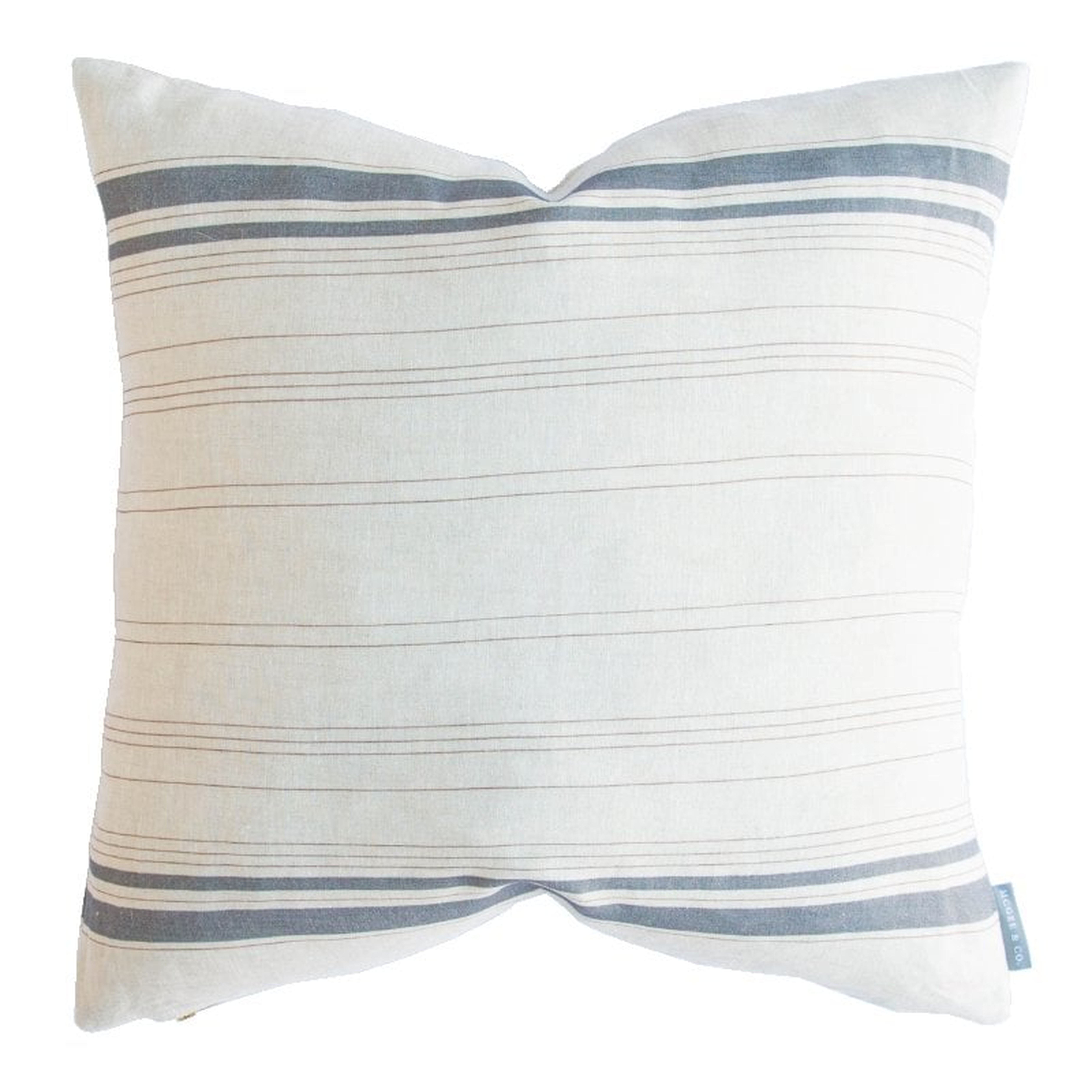 FRENCH STRIPE PILLOW WITHOUT INSERT, 20" x 20" - McGee & Co.