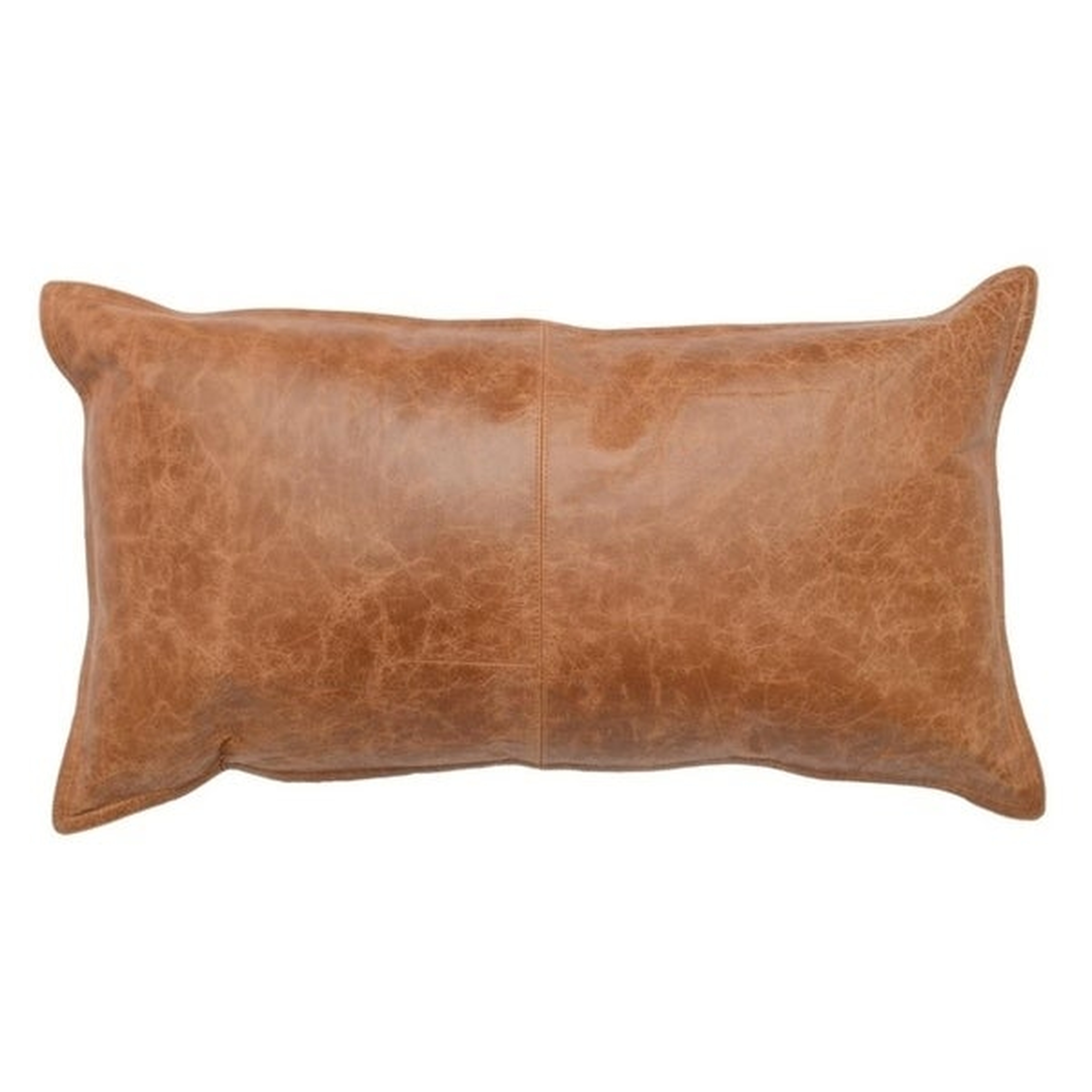 Strick & Bolton Lindi Leather 14-inch x 26-inch Throw Pillow - Overstock