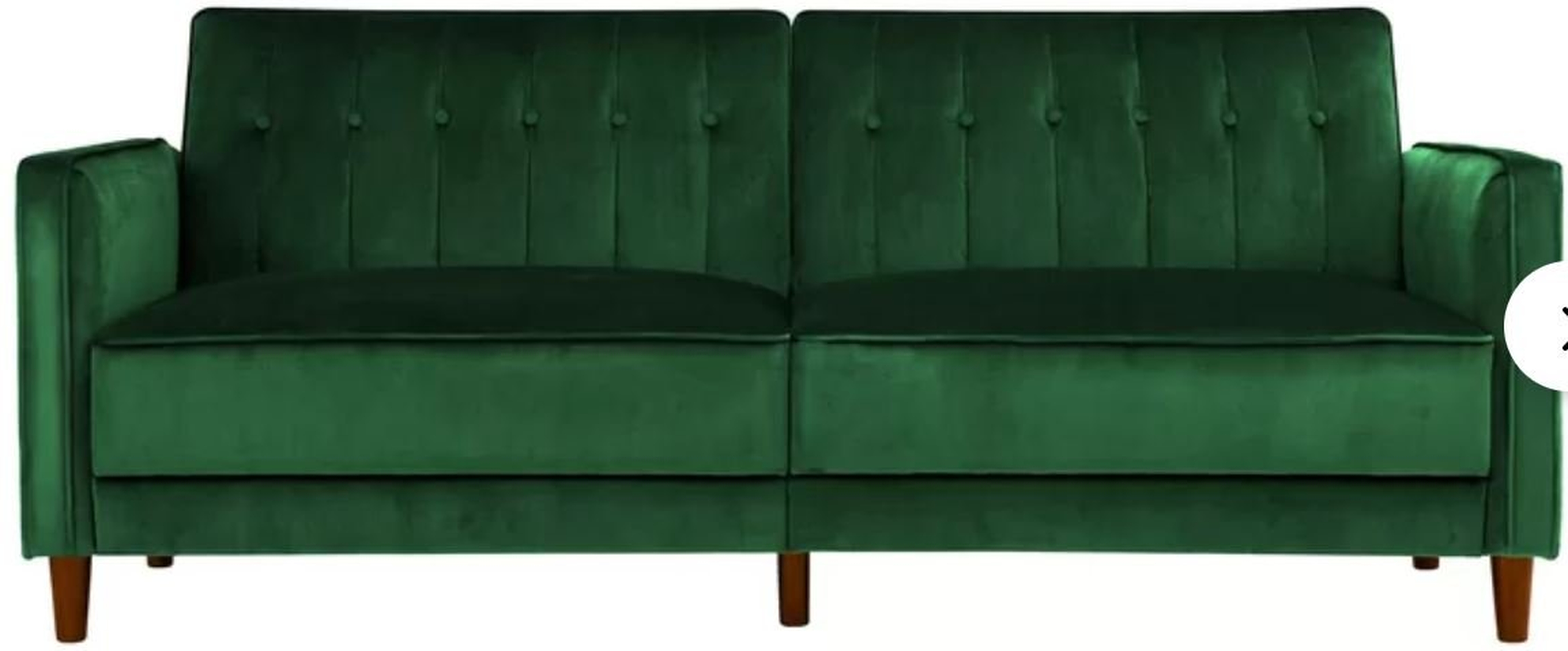 Imani Velvet 81.5" Wide Square Arm Convertible Sofa - Wayfair