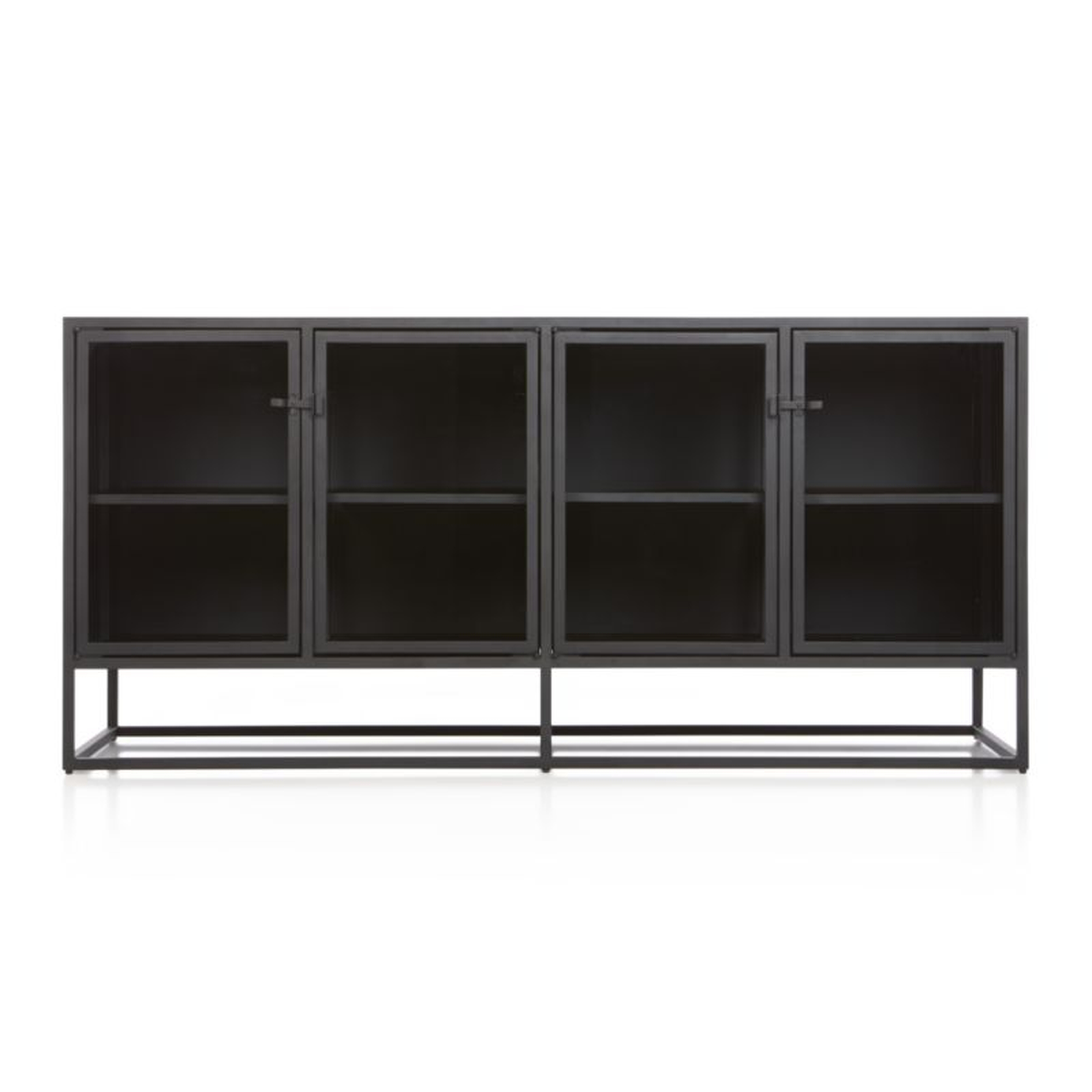 Casement Black Large Sideboard, Black, 66" - Crate and Barrel