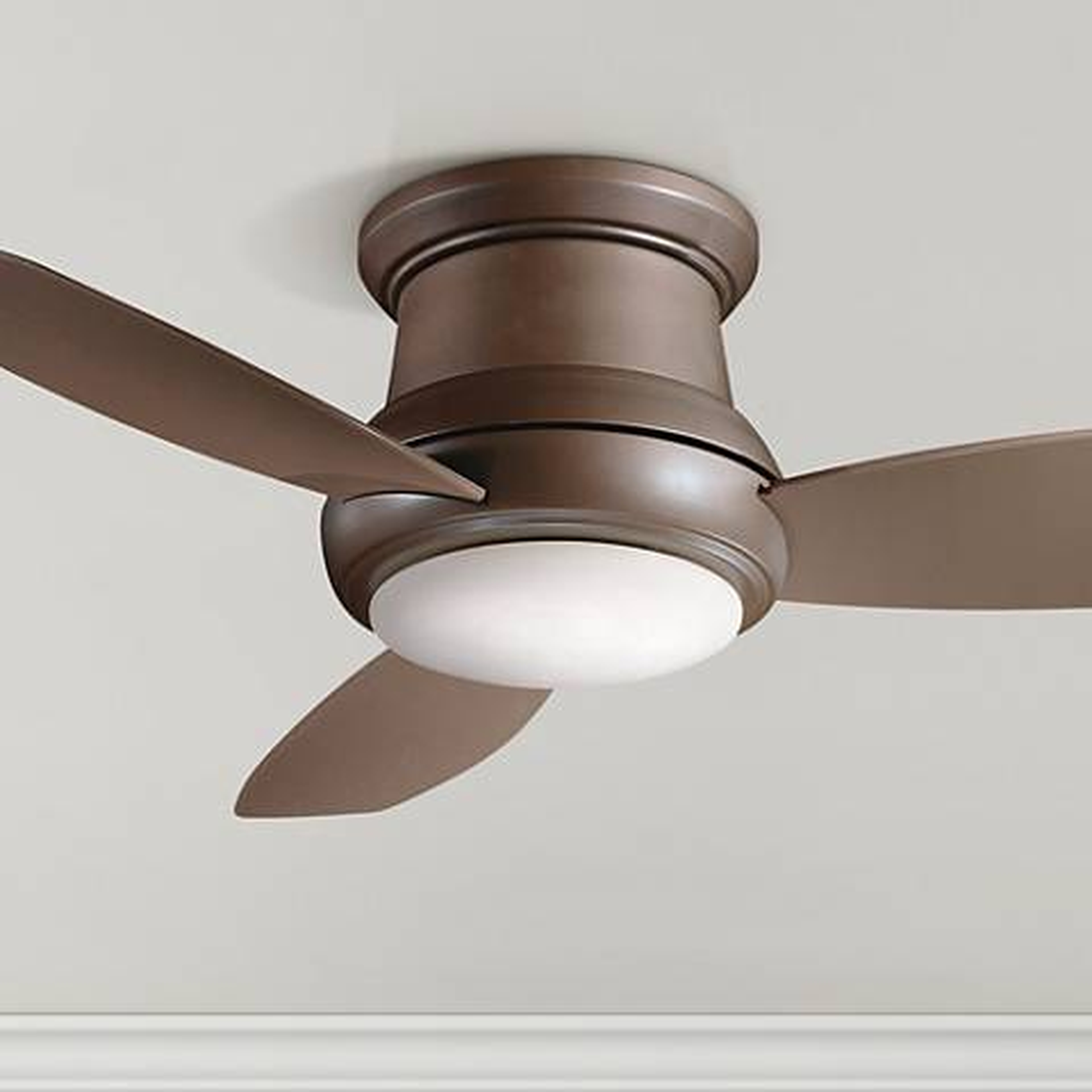 44" Concept II Bronze Flushmount LED Ceiling Fan - Lamps Plus