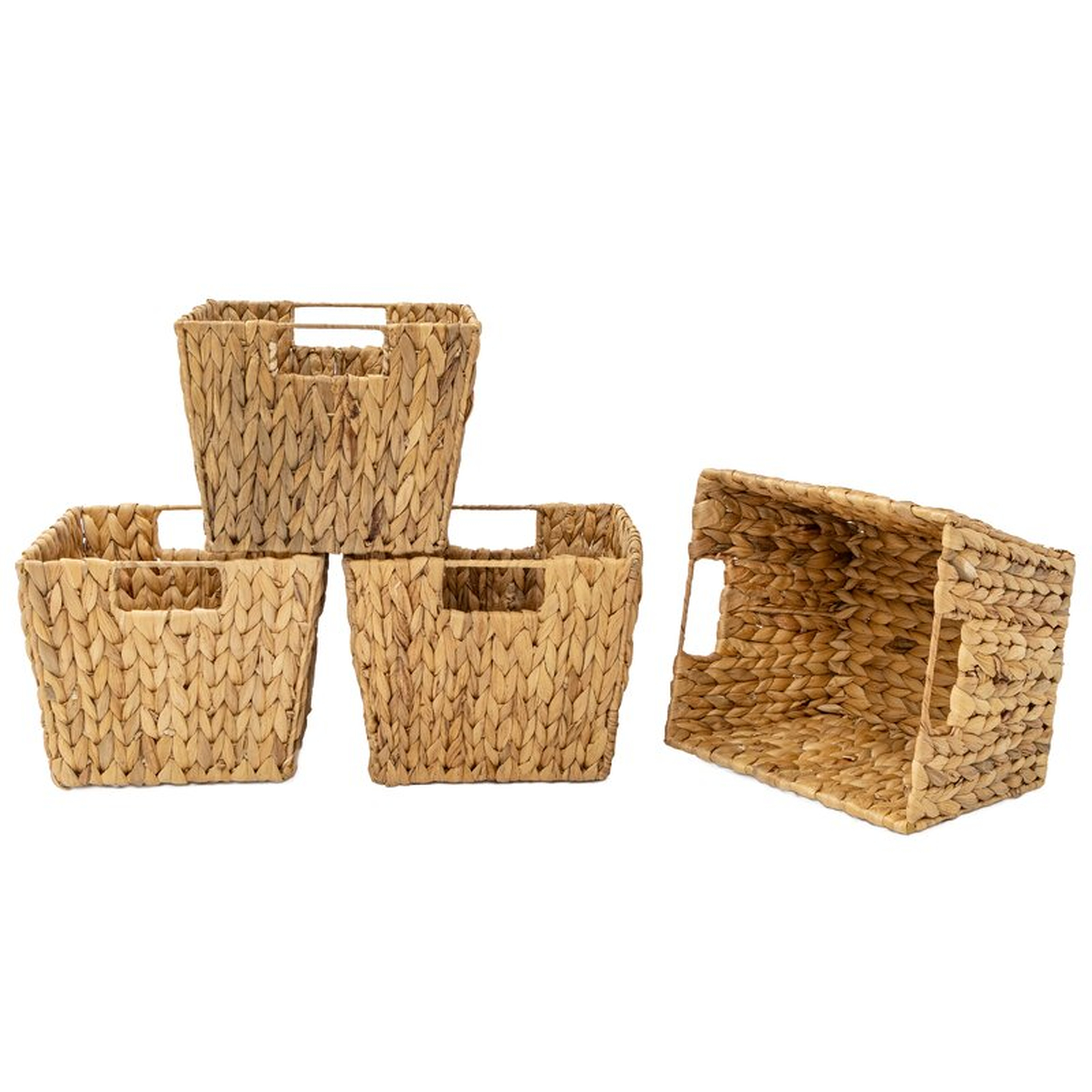 11.5" Hyacinth Storage Wicker Basket (Set of 4) - Wayfair