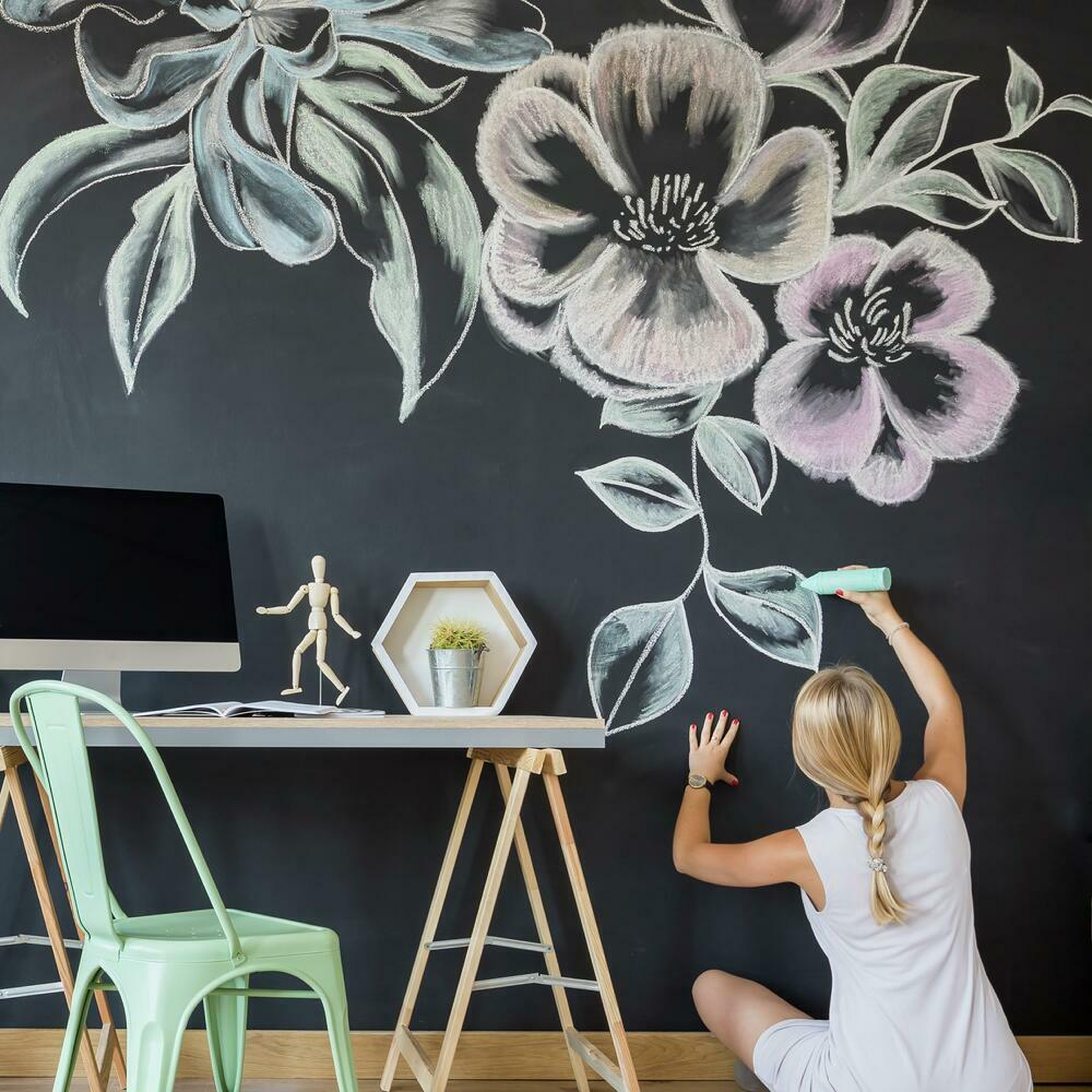 Chalkboard Peel and Stick Wallpaper - York Wallcoverings