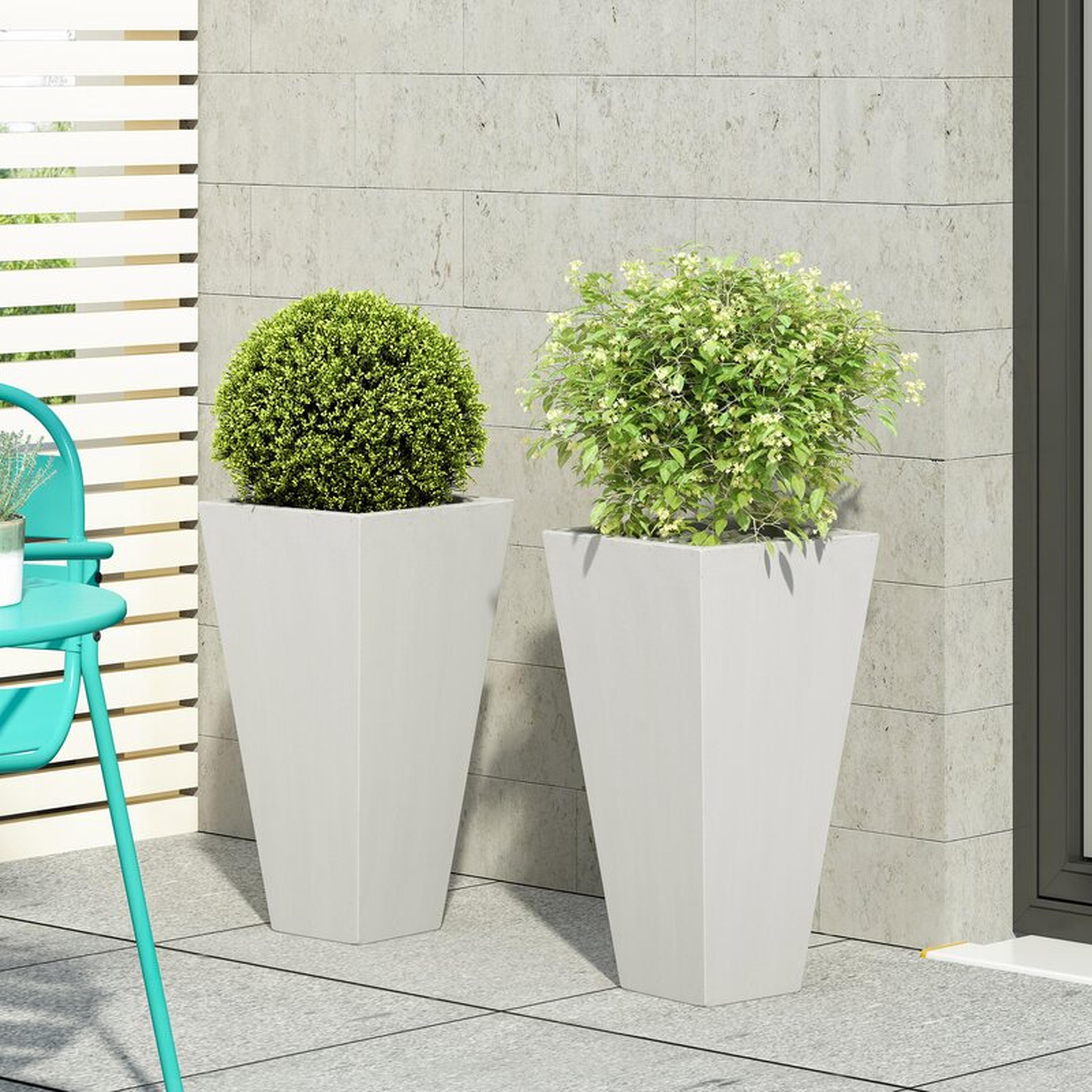 Davison 2 - Piece Lightweight concrete Pot Planter Set (Set of 2) - Wayfair