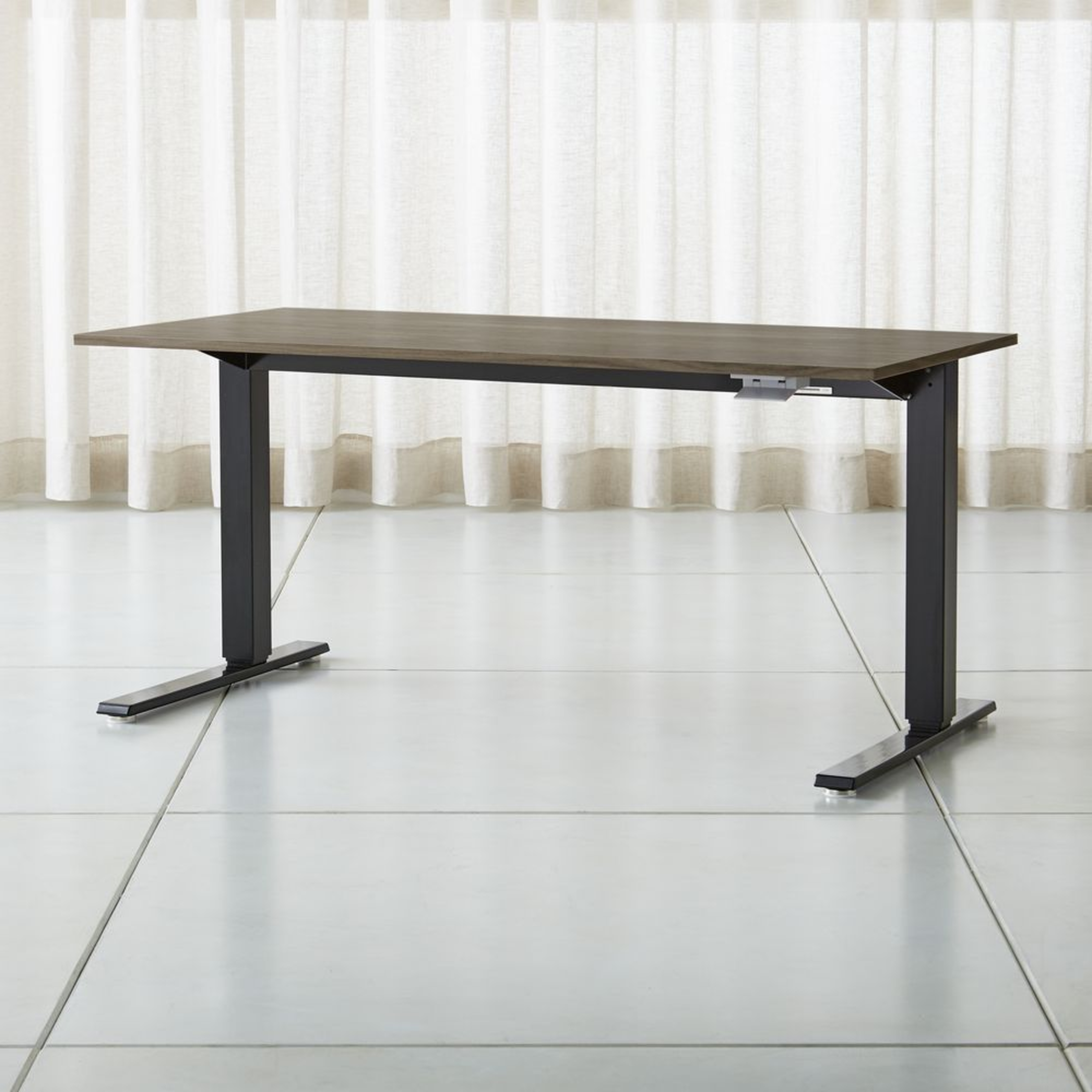 Humanscale ® Float ® Sit/Stand 60" Walnut Desk - Crate and Barrel