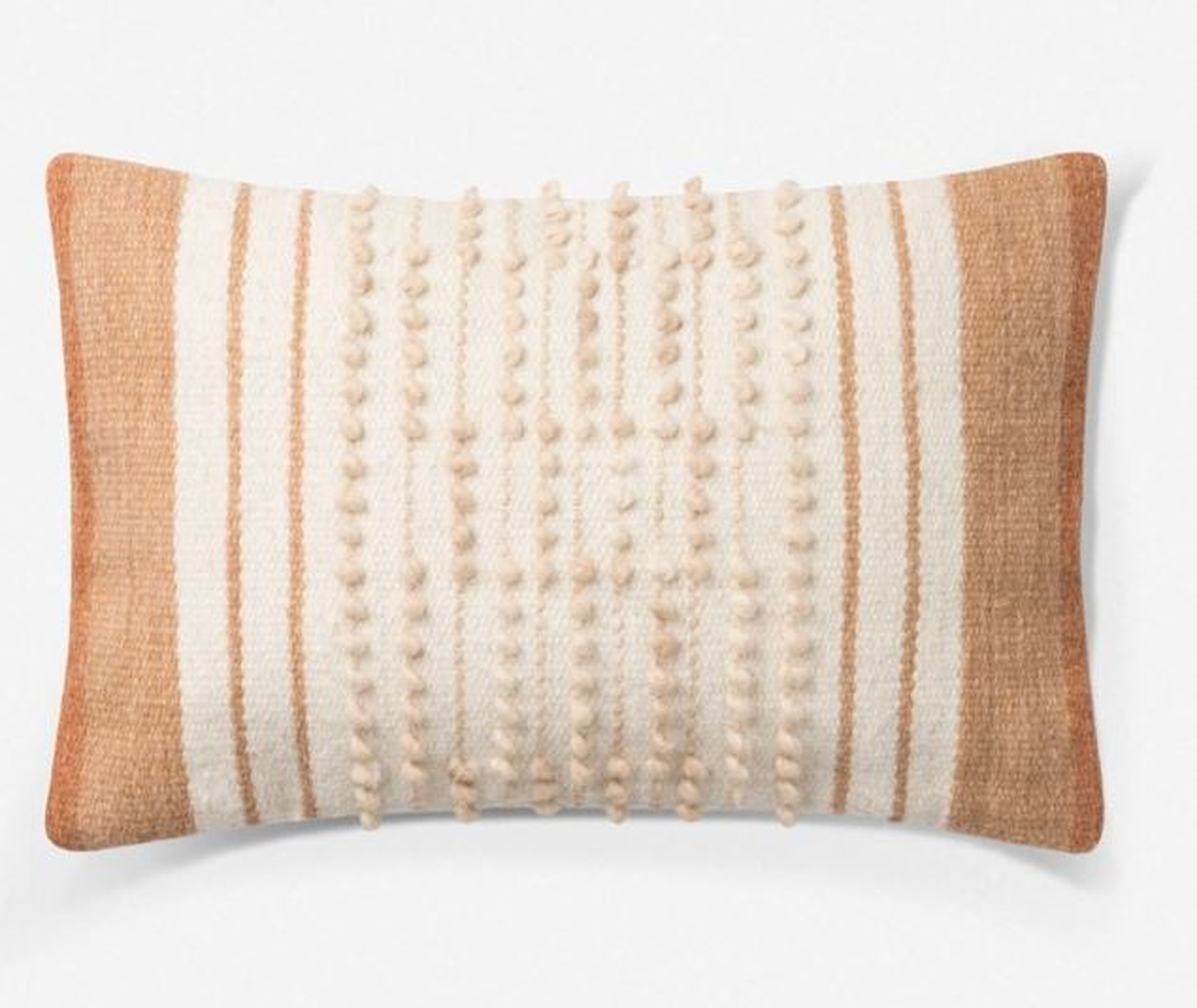 Oise Lumbar Pillow, Rust and Natural, ED Ellen DeGeneres Crafted by Loloi - Lulu and Georgia