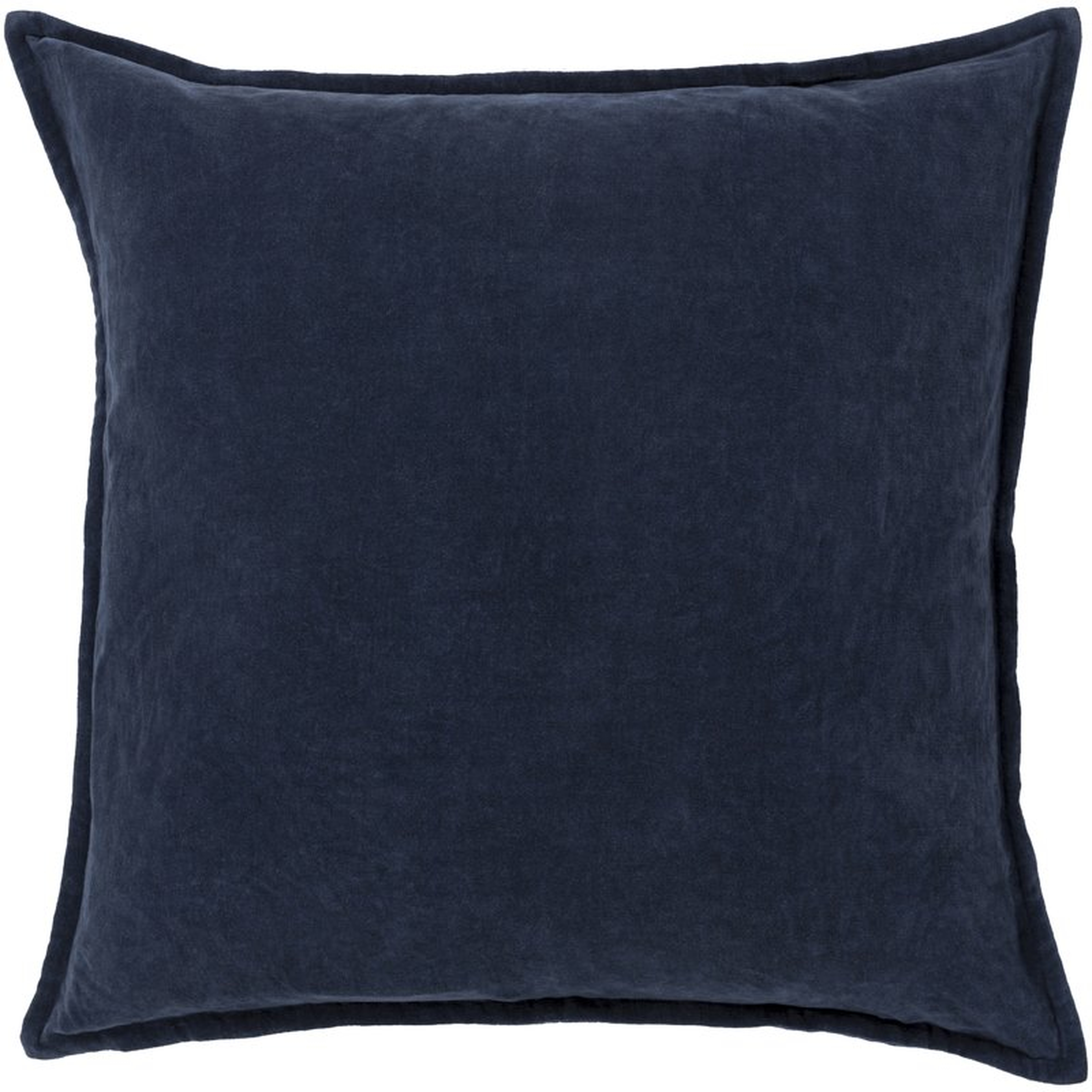 Eduarda Velvet Pillow Cover - navy - 20x20 - Birch Lane