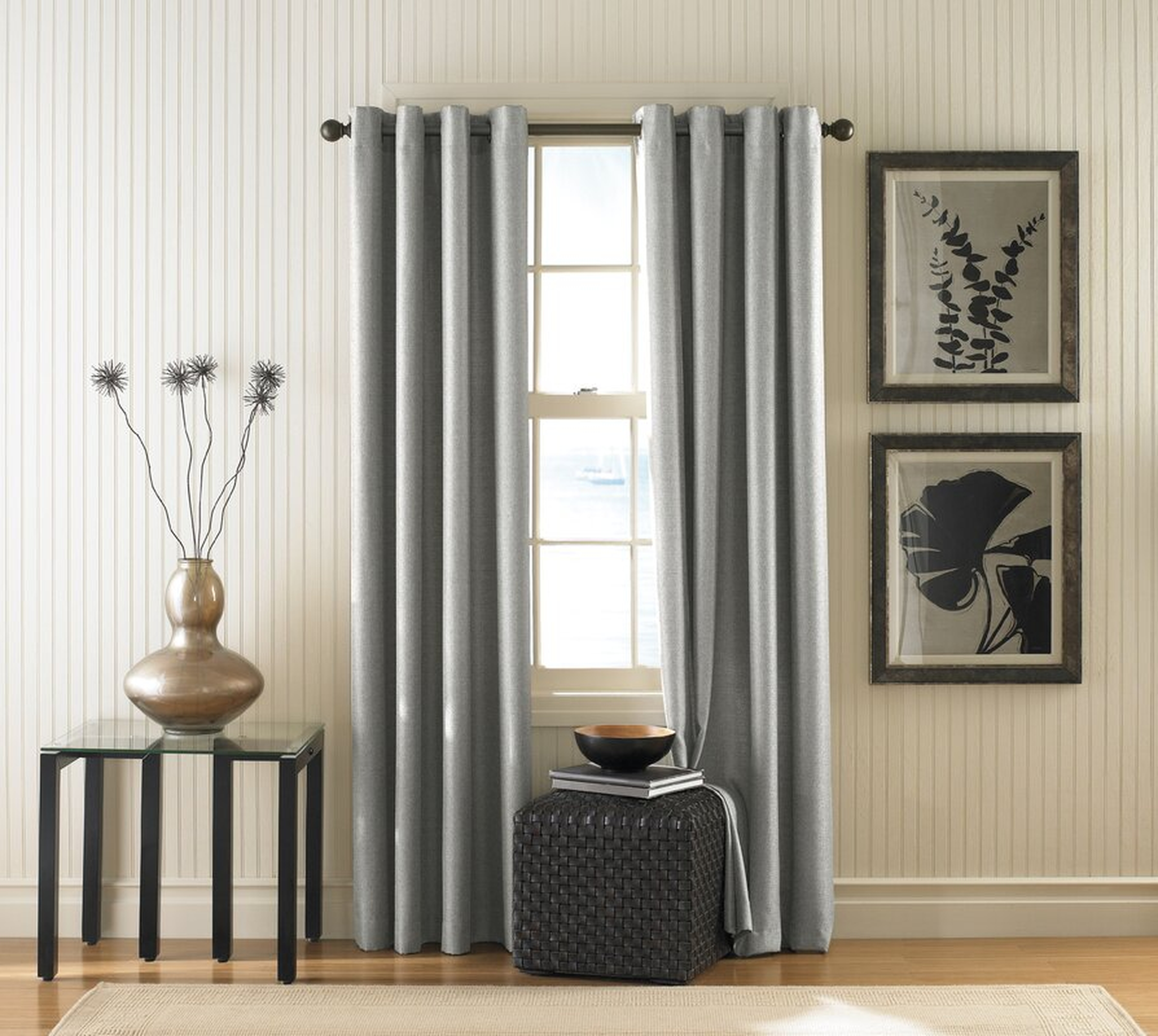 Damiansville Solid Semi-Sheer Grommet Single Curtain Panel - AllModern