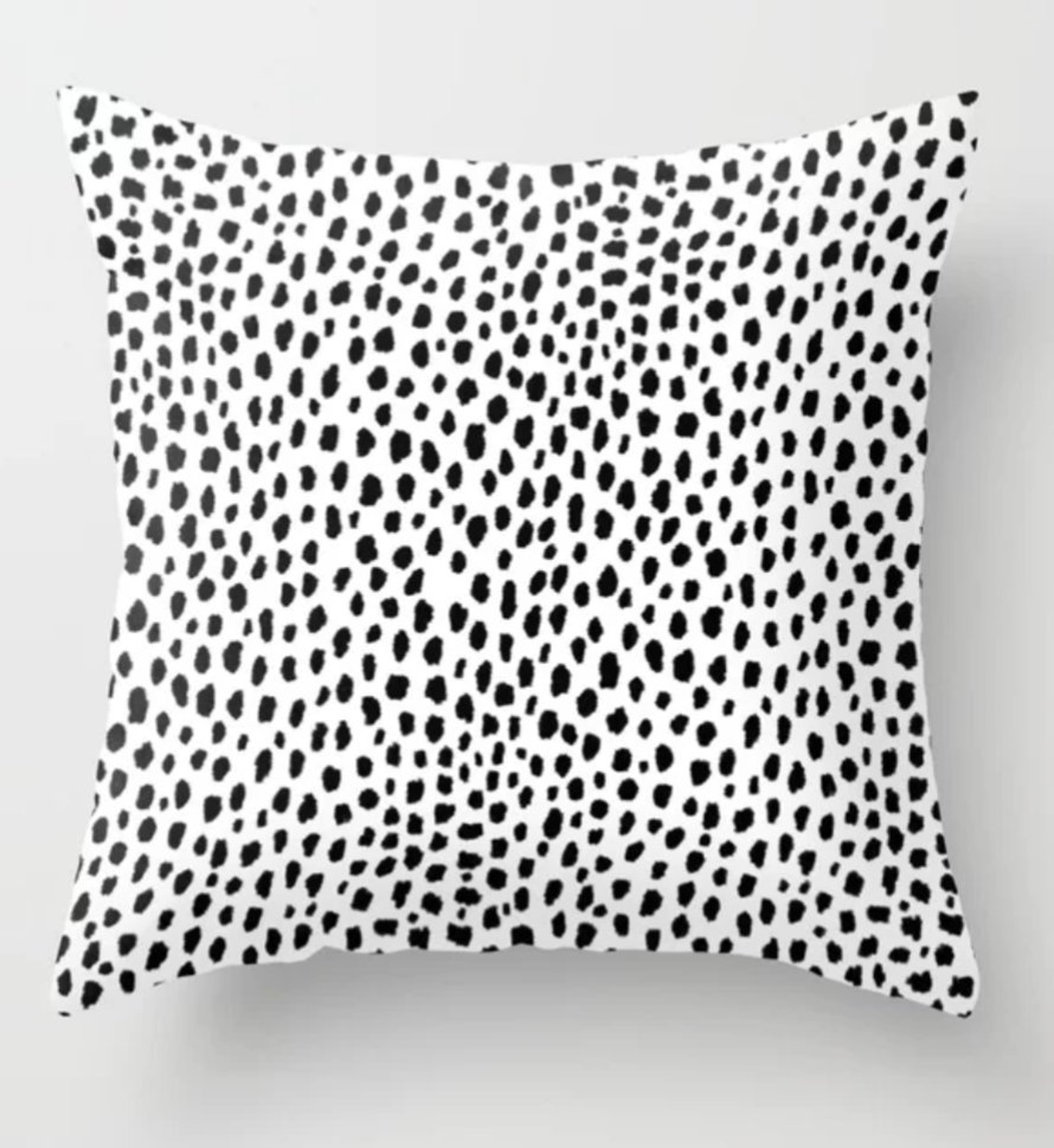 Dalmatian Spots (black/white) Throw Pillow - Society6