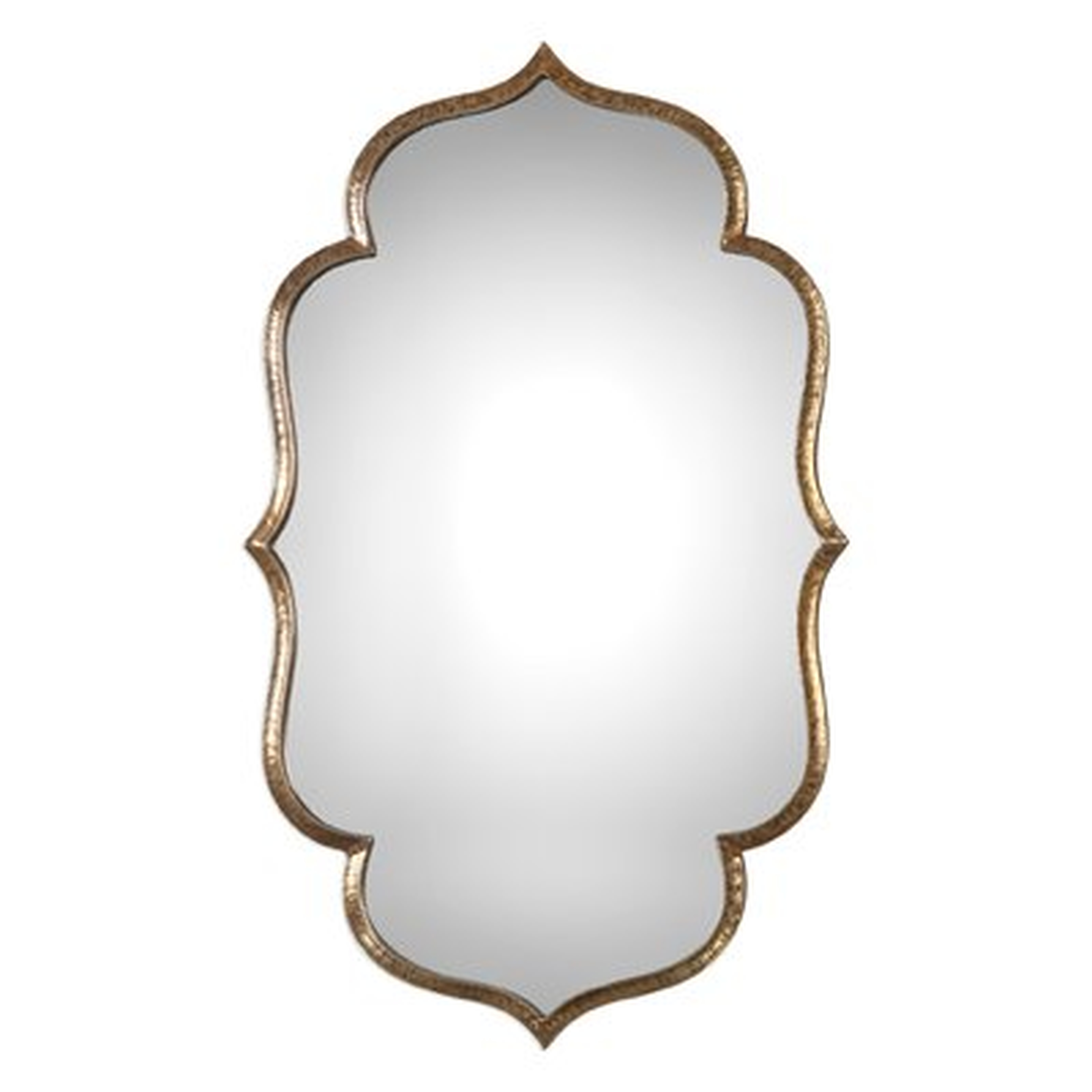 Lightly Antiqued Metallic Gold Wall Mirror - Wayfair