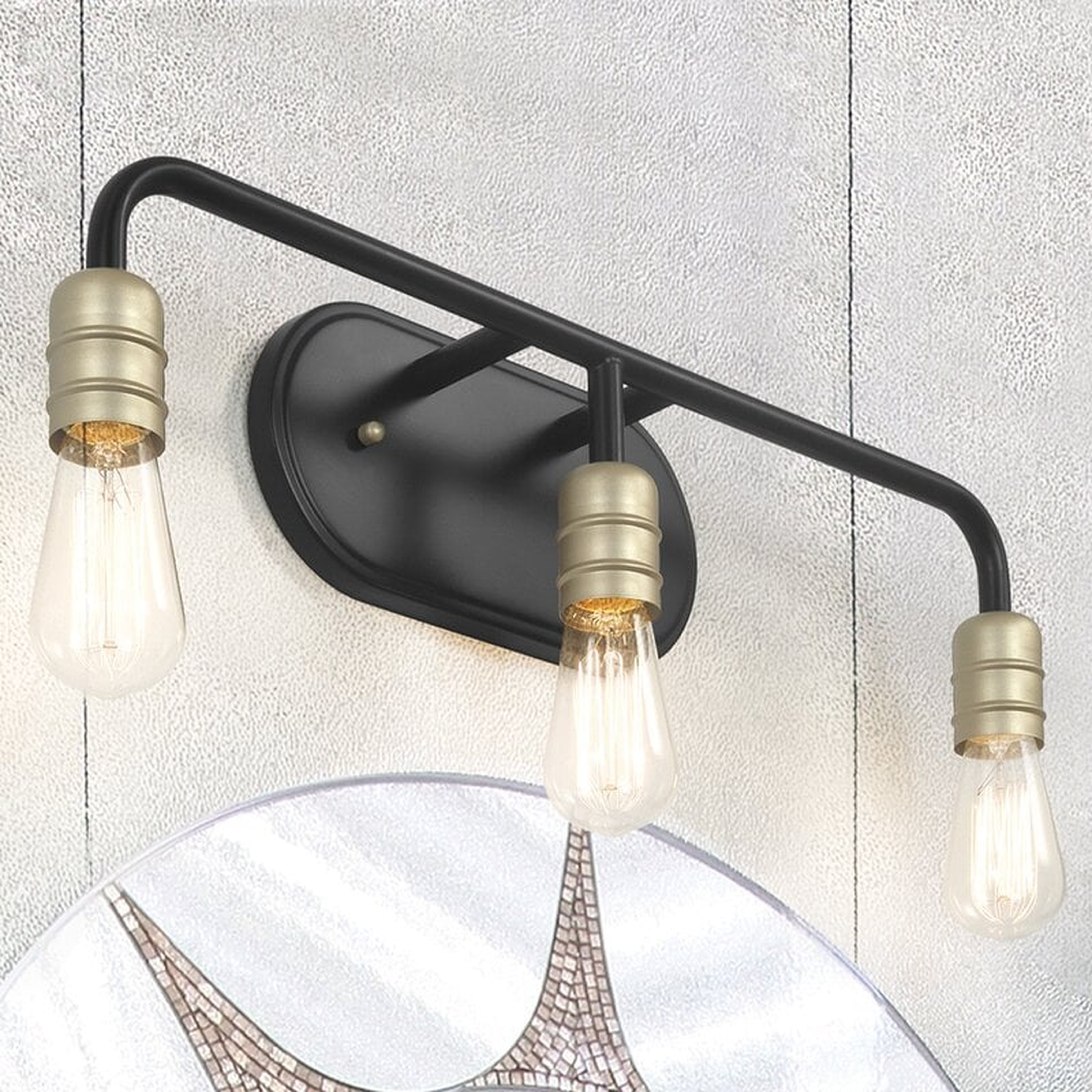 Blythdale 3 - Light Dimmable Black/Brass/Bronze Vanity Light - Wayfair