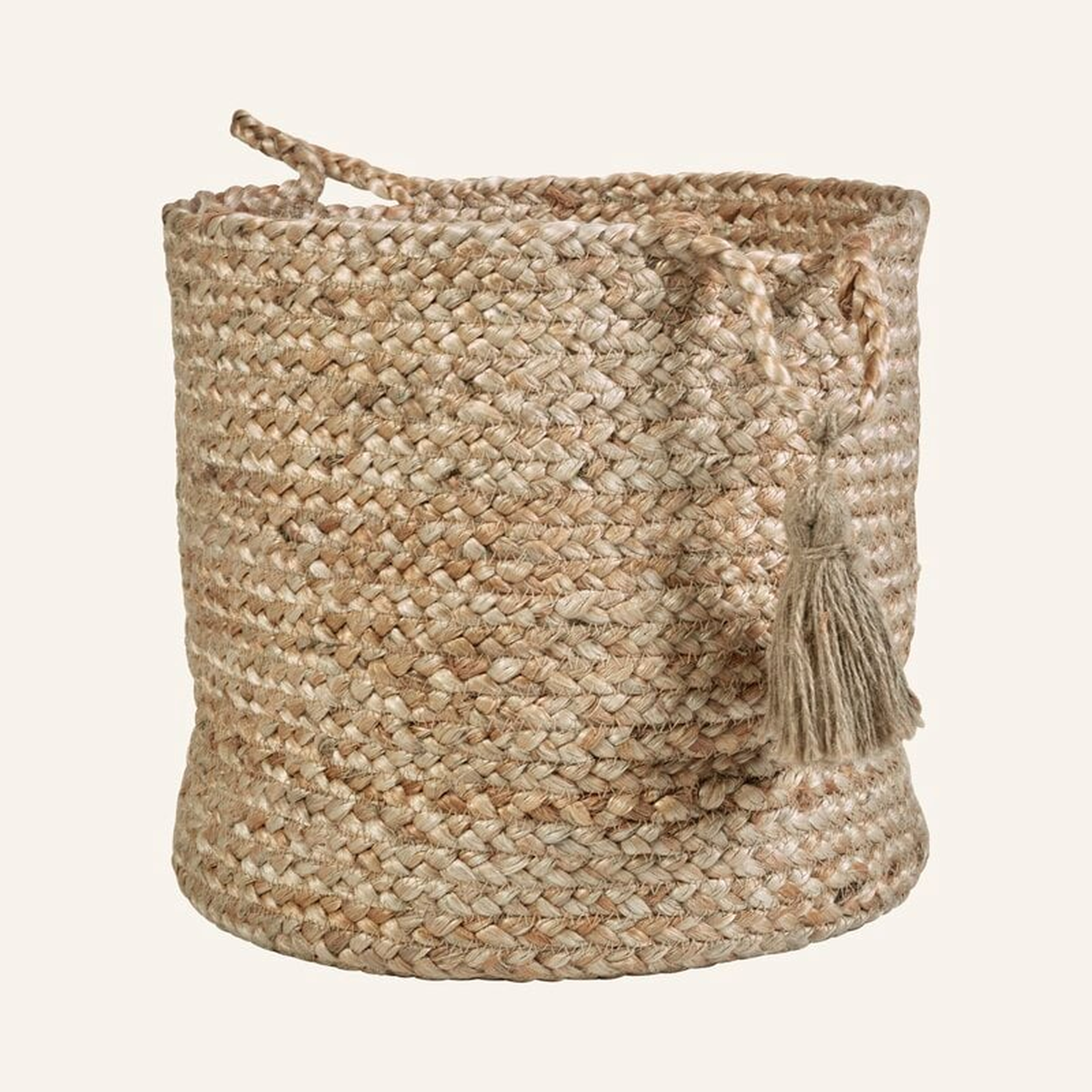 Aarya Hand-Braided Solid Natural Jute Basket - Wayfair