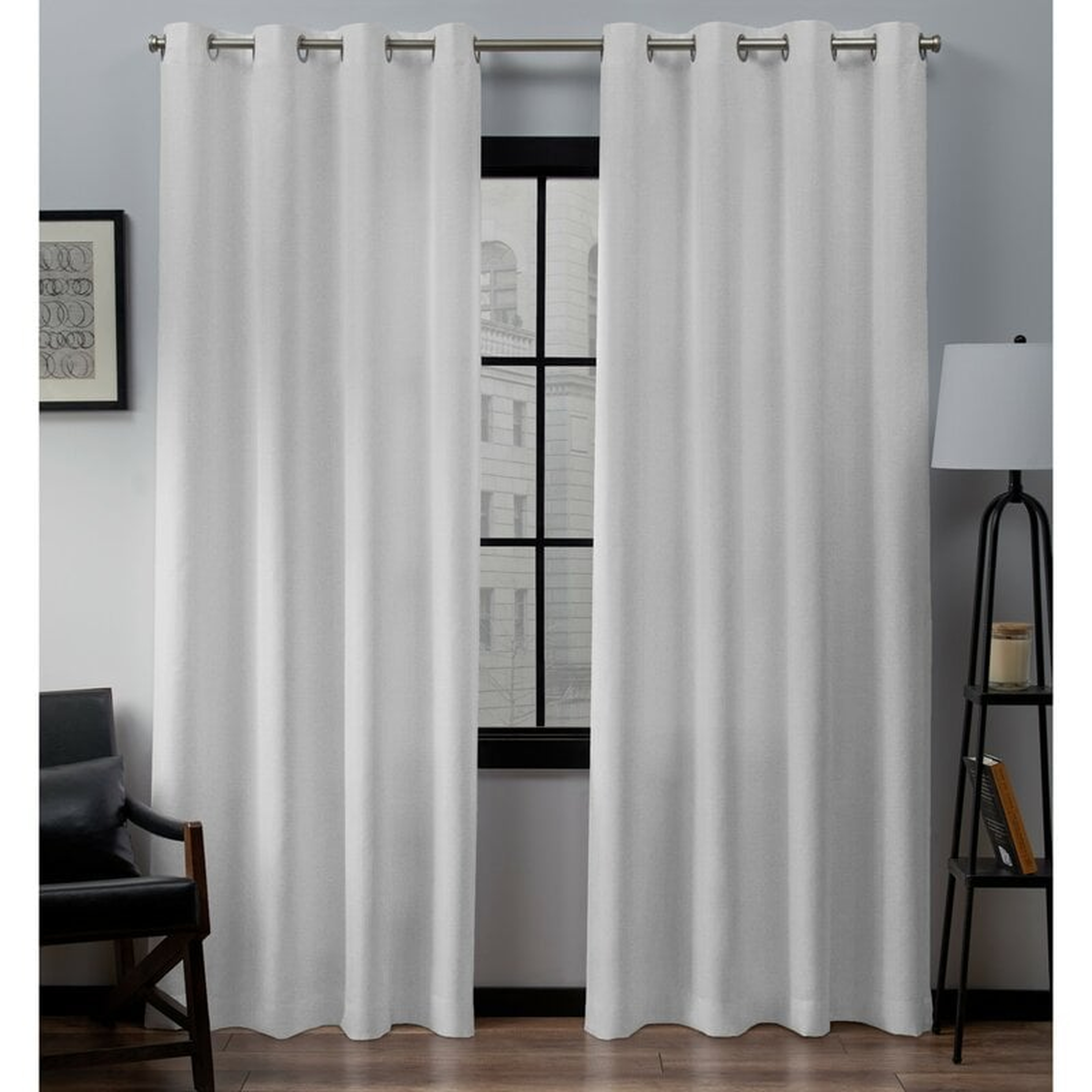 Heil Solid Color Semi-Sheer Grommet Curtain Panel (Set of 2) - Wayfair
