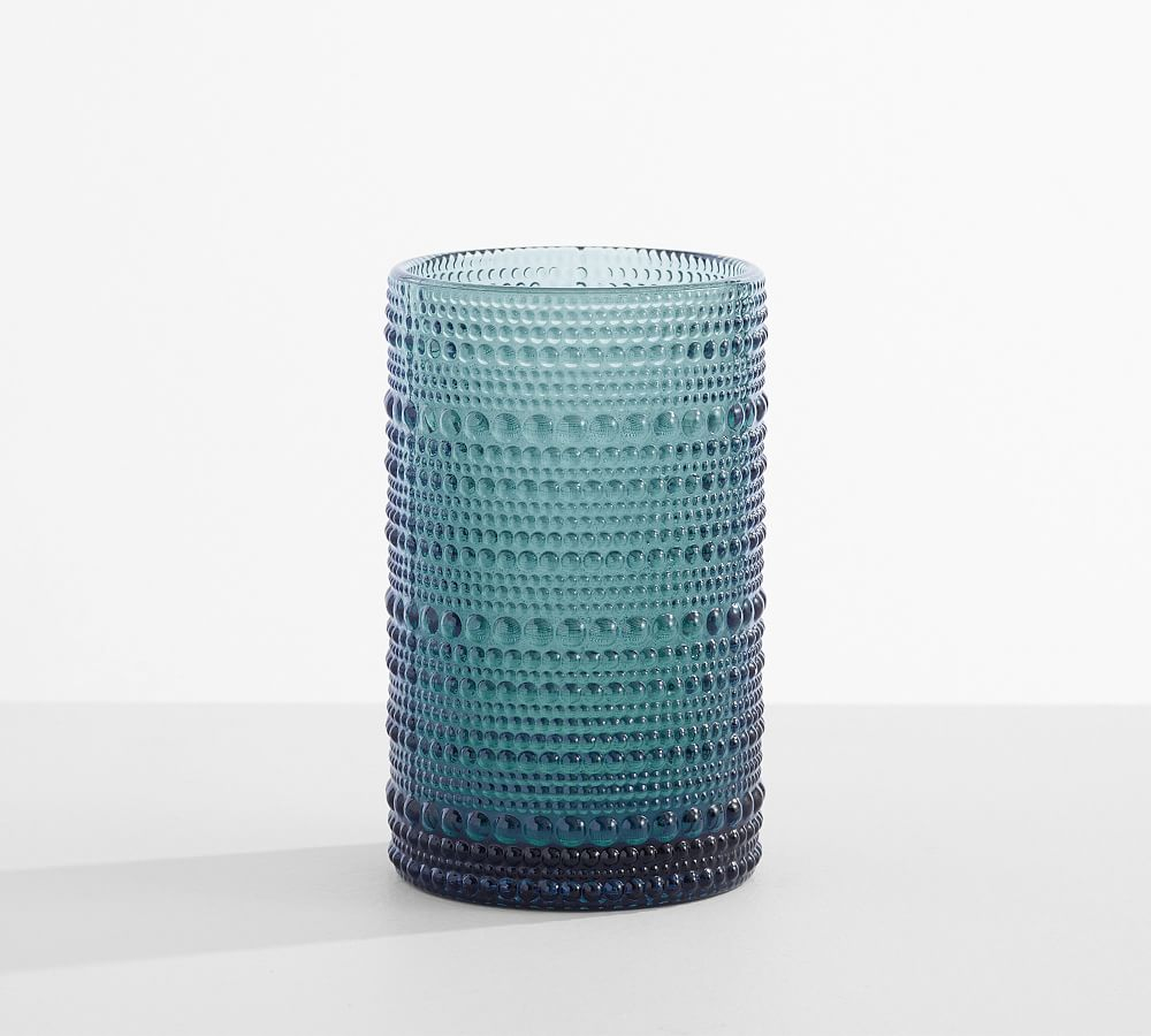 Jupiter Hobnail Tall Drinking Glass, 13 oz., Set of 6 - Blue - Pottery Barn