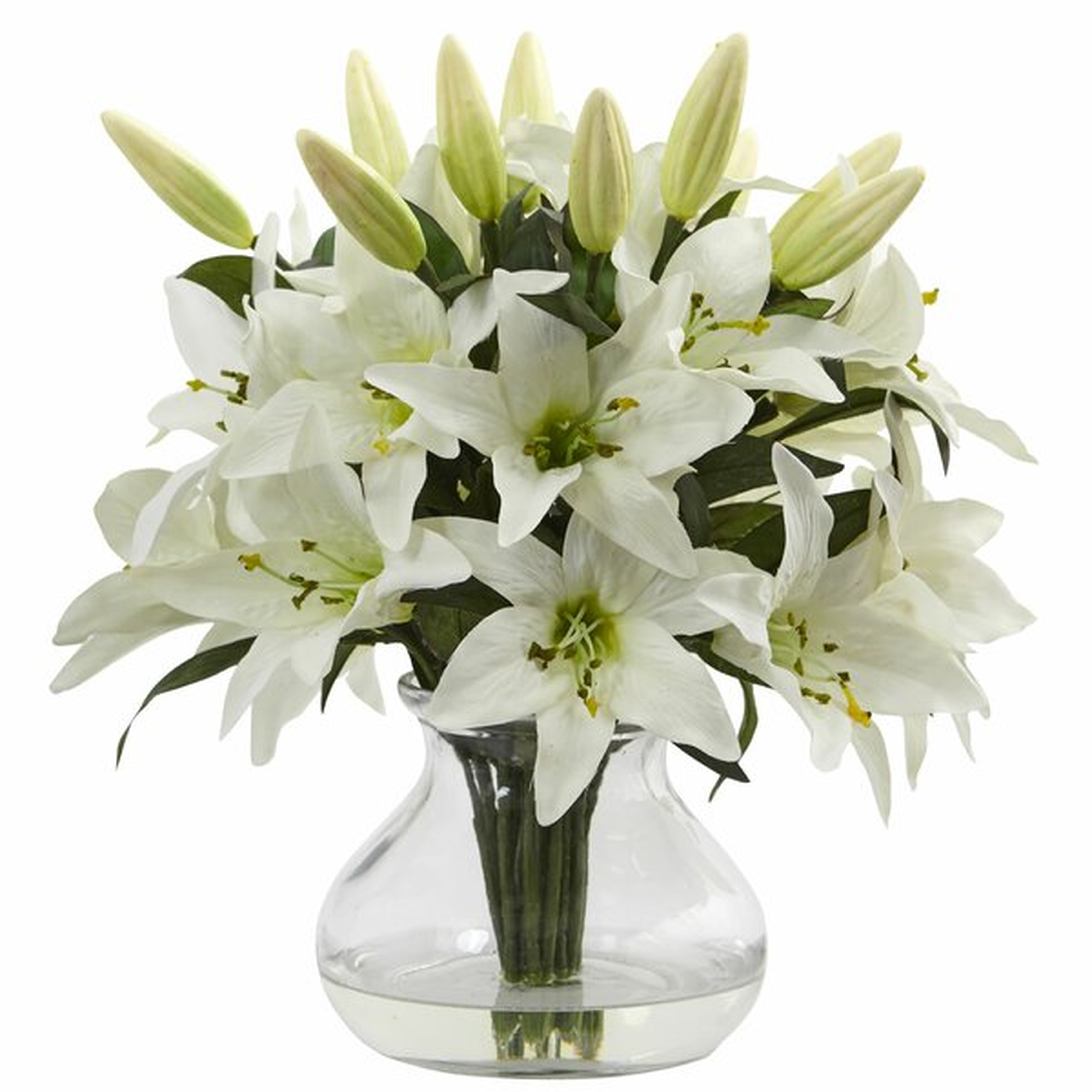 Lilies Floral Arrangement in Vase - Wayfair