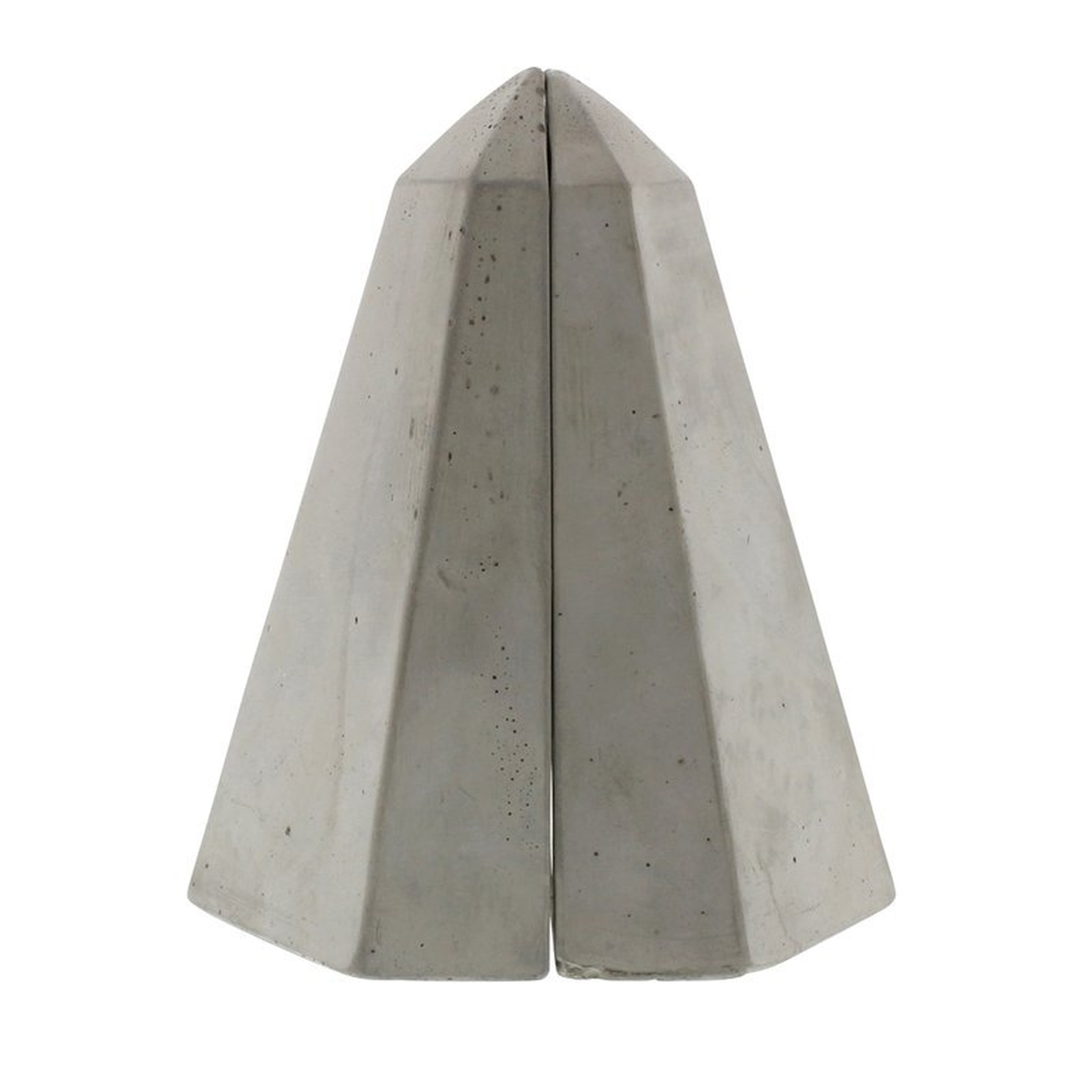 Geometric Cement Obelisk Bookends (Set of 2) - Wayfair