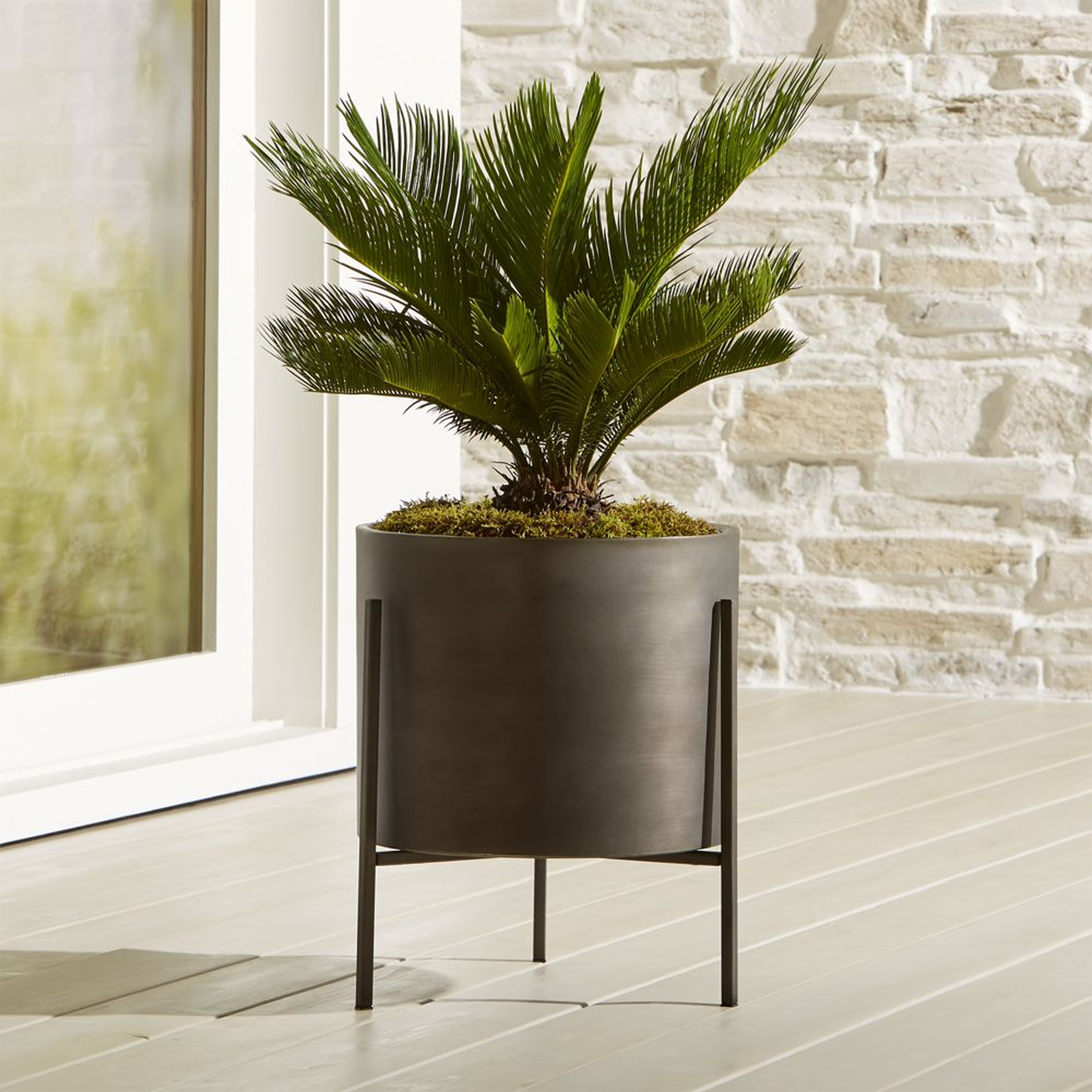 Dundee Low Planter with Stand - Crate and Barrel