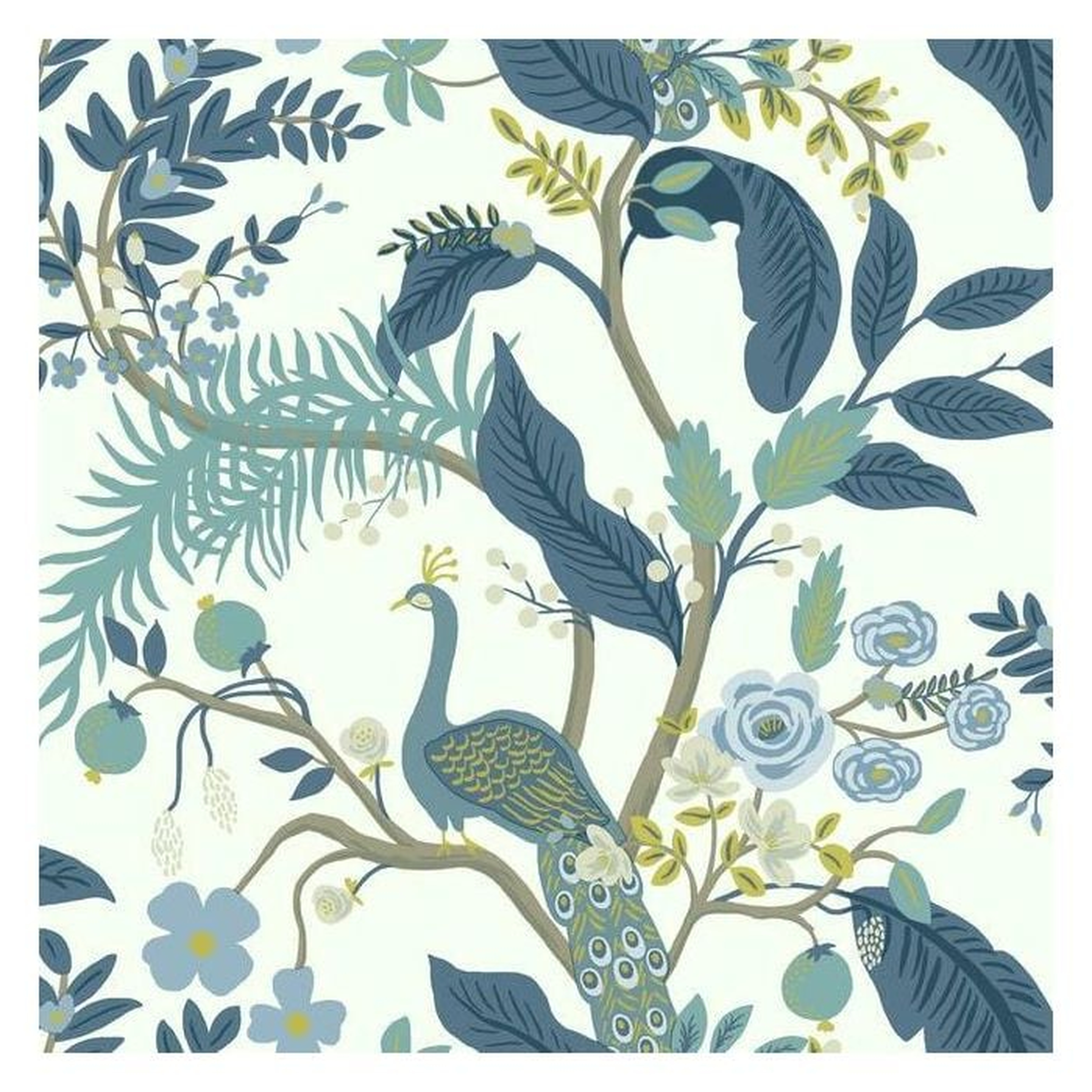 Peacock Wallpaper - York Wallcoverings