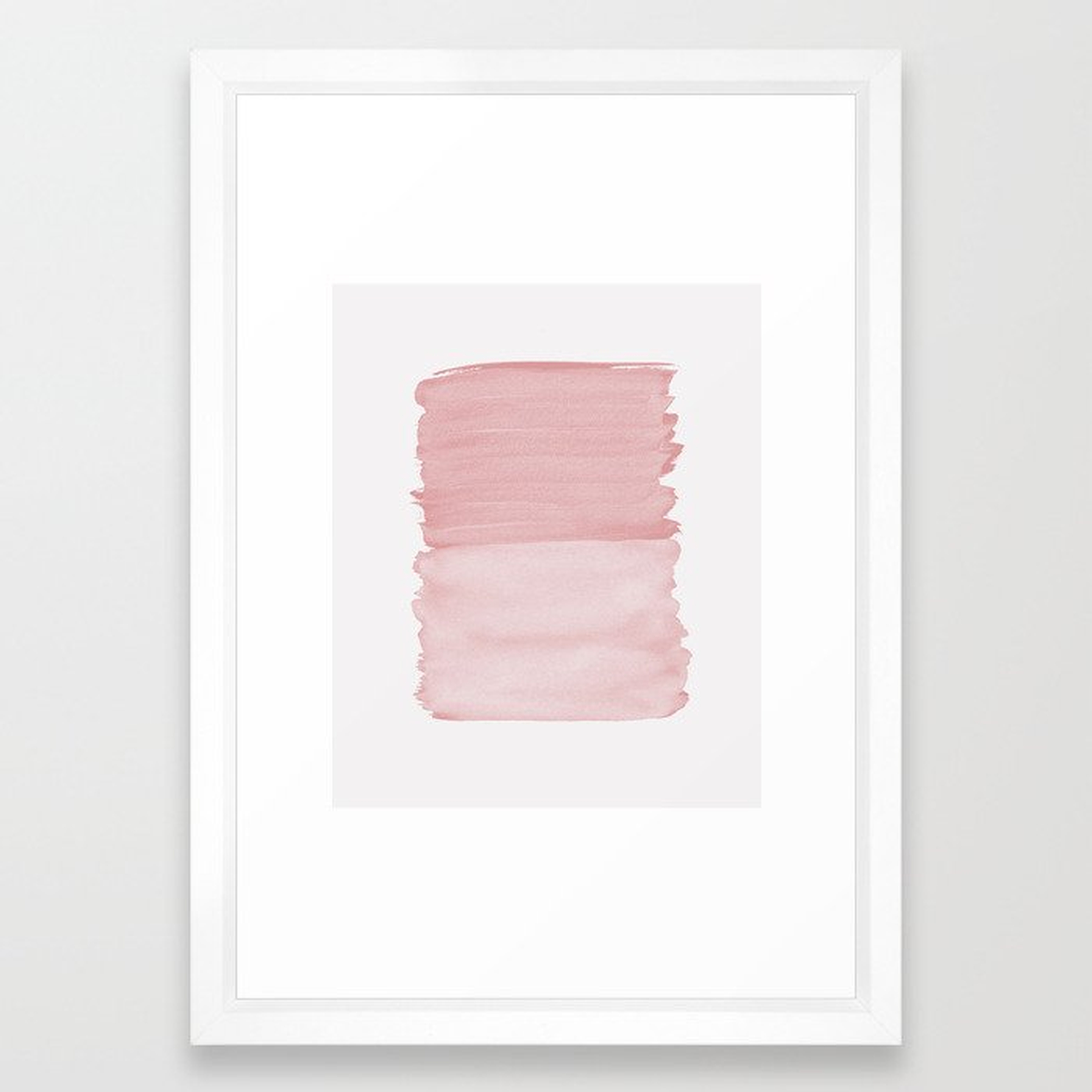 Blush Abstract Minimalism #1 #minimal #ink #decor #art #society6 Framed Art Print - Society6