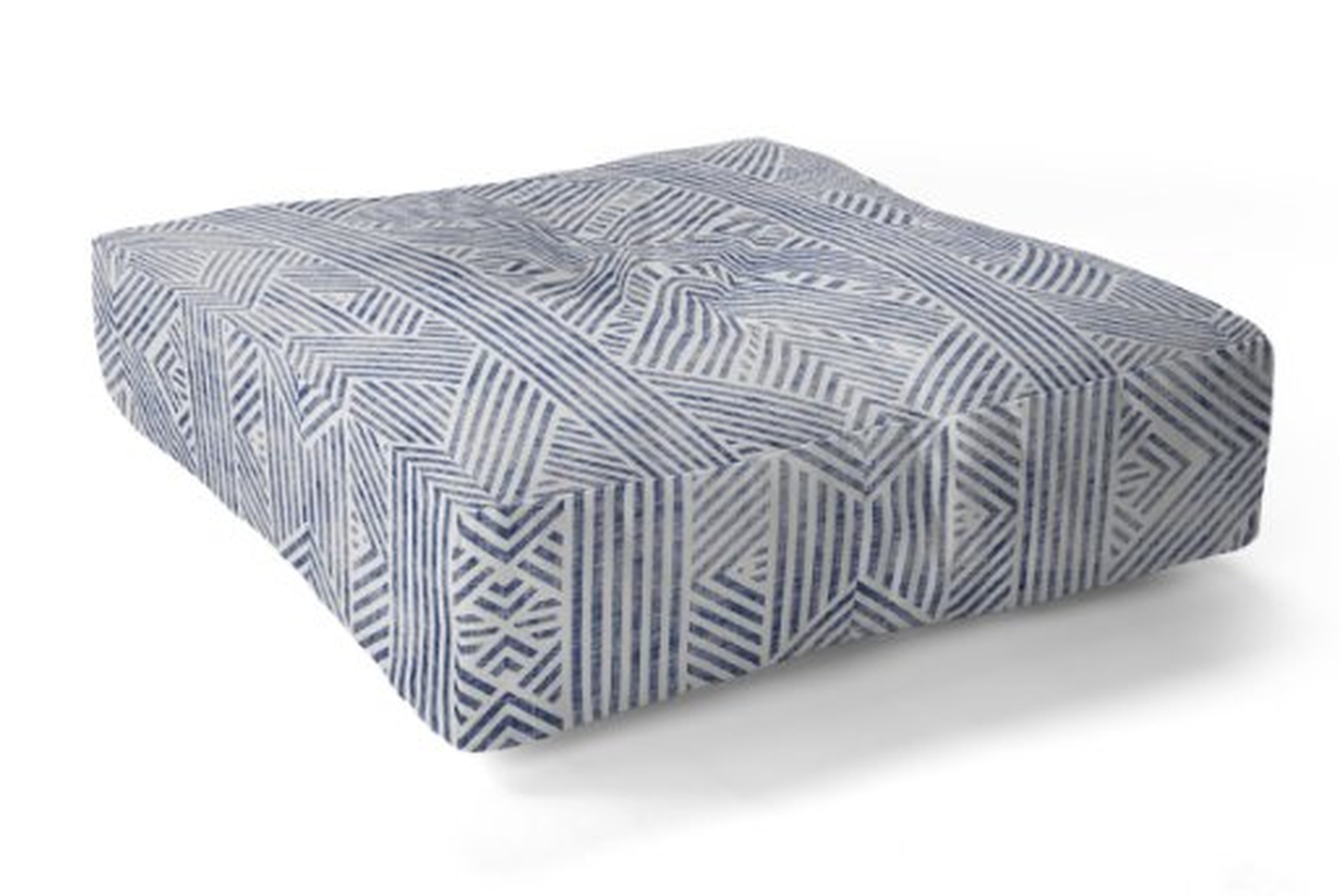 Amai Denim Floor Pillow Square - 26" - Wander Print Co.