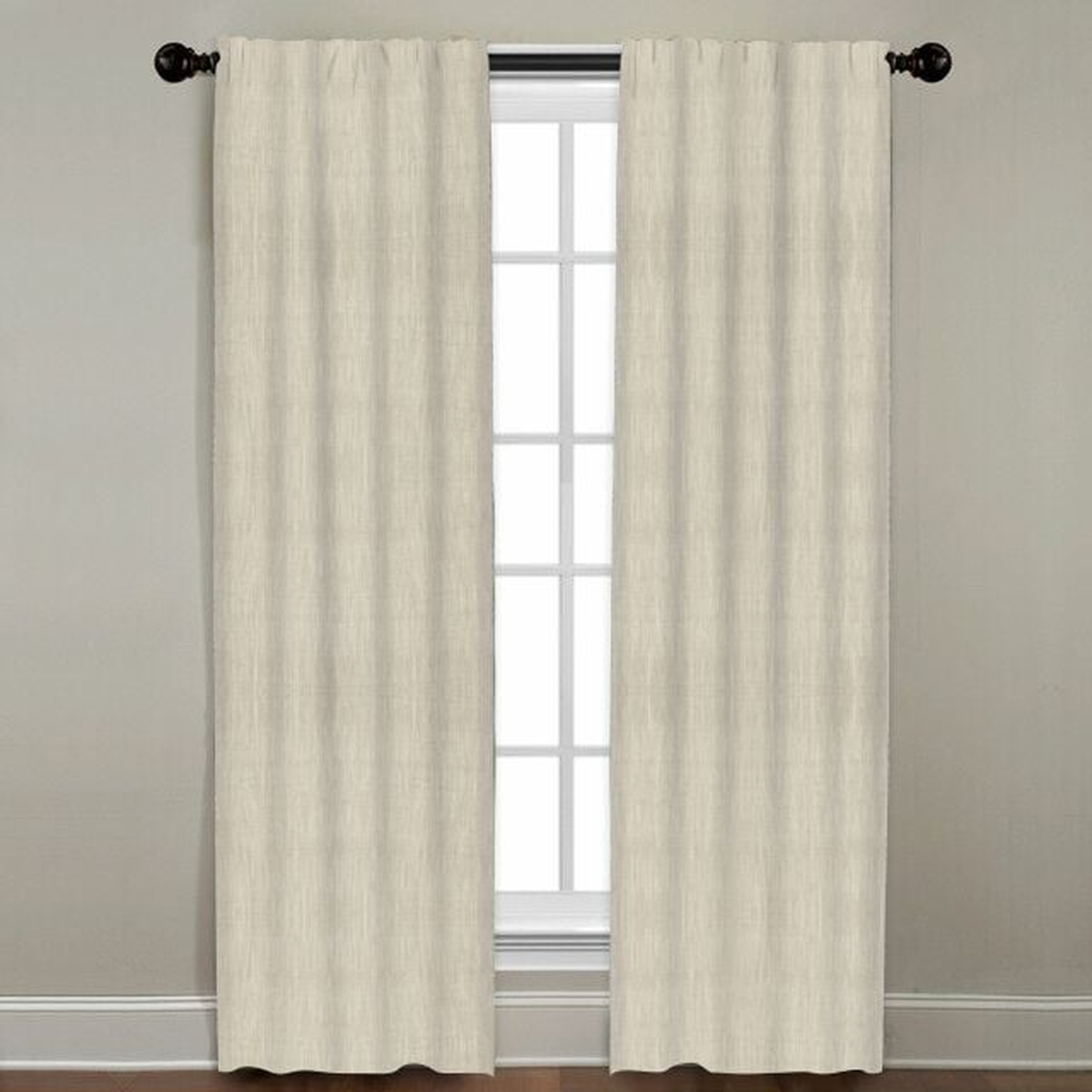 Linen Drapery Single Panel, Natural, 96" - Havenly Essentials
