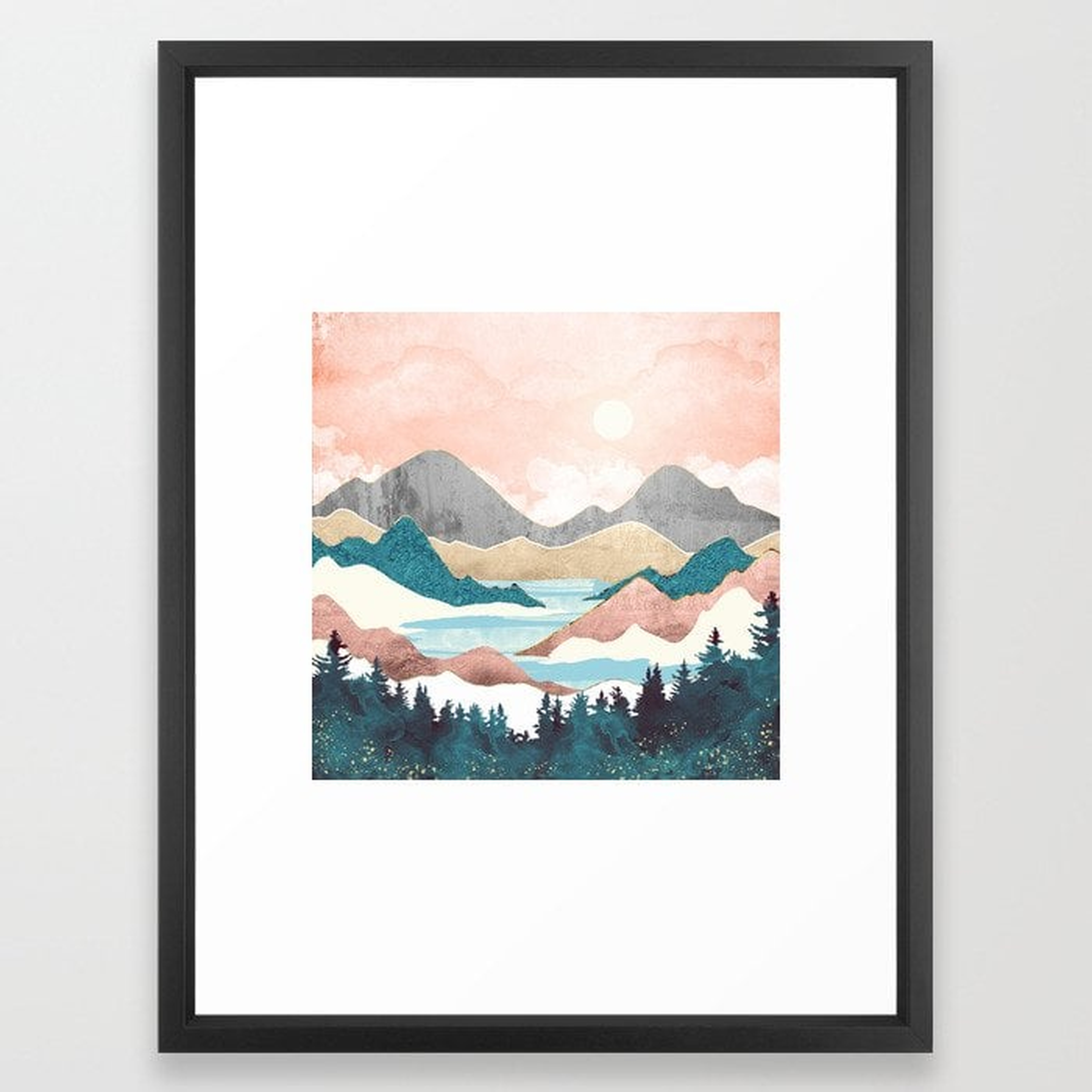 Lake Sunrise Framed Art Print - Society6