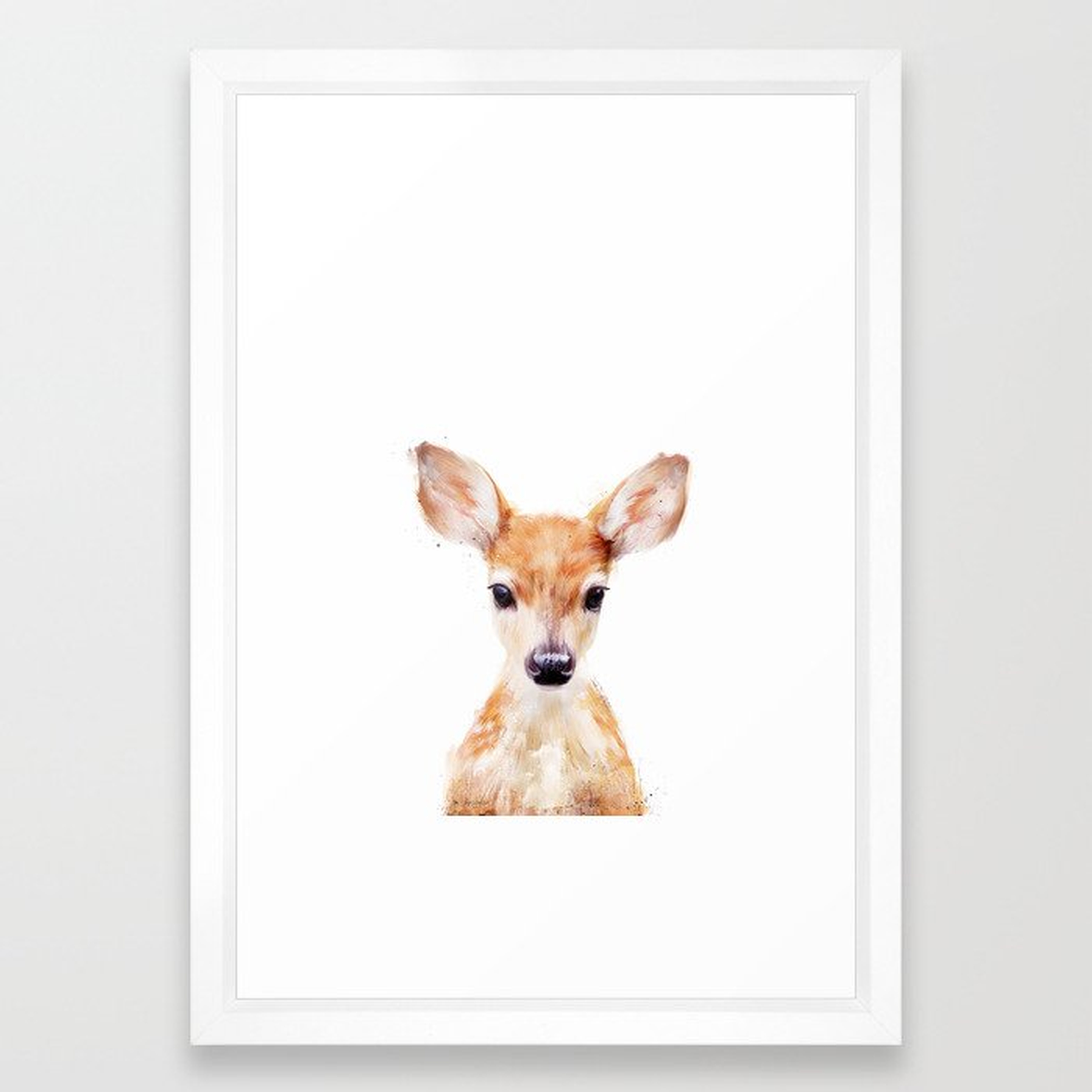 Little Deer Framed Art Print 15x21 Scoop White Frame - Society6