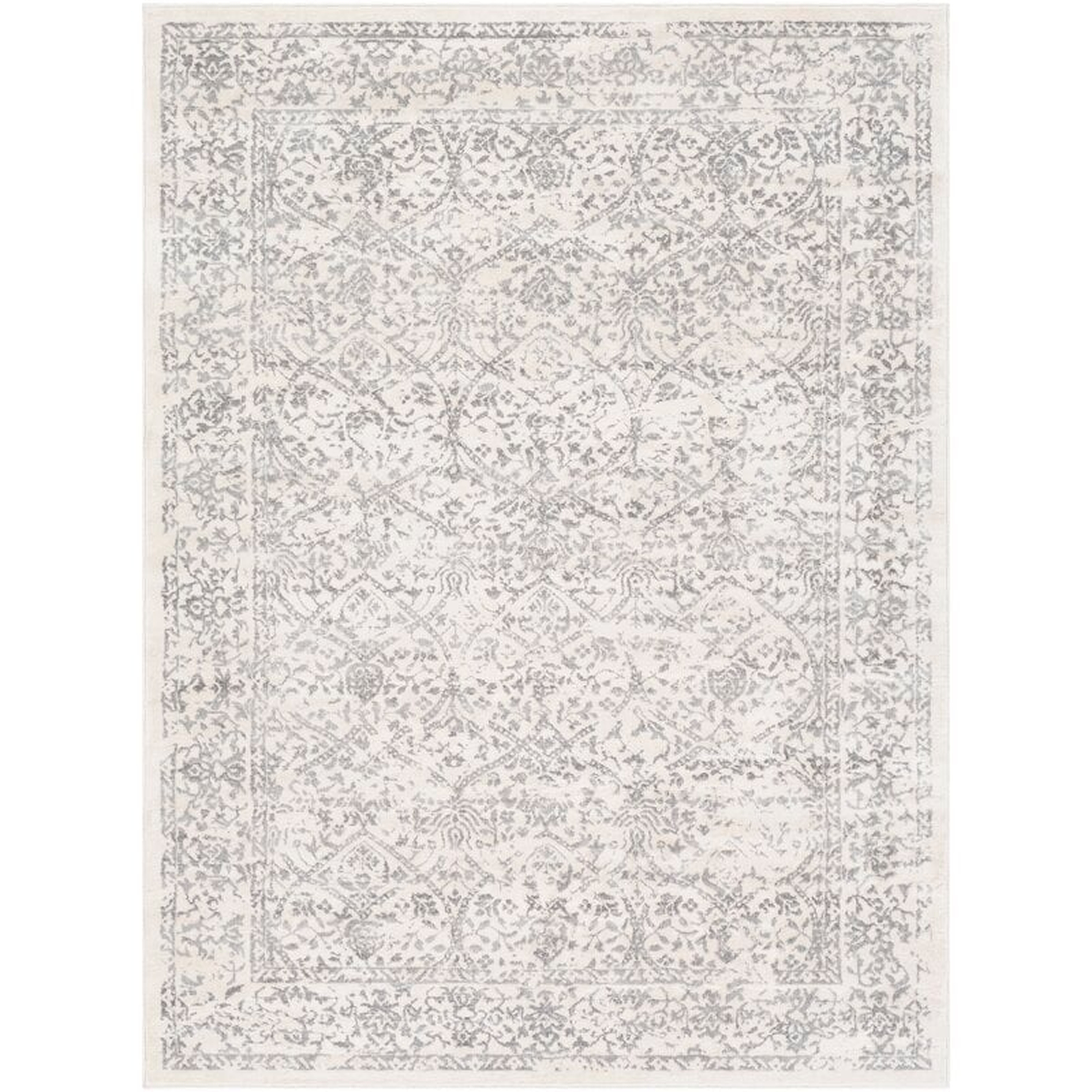 Desoto Oriental Area Rug, Gray & Ivory, 7'10" x 10' - Wayfair