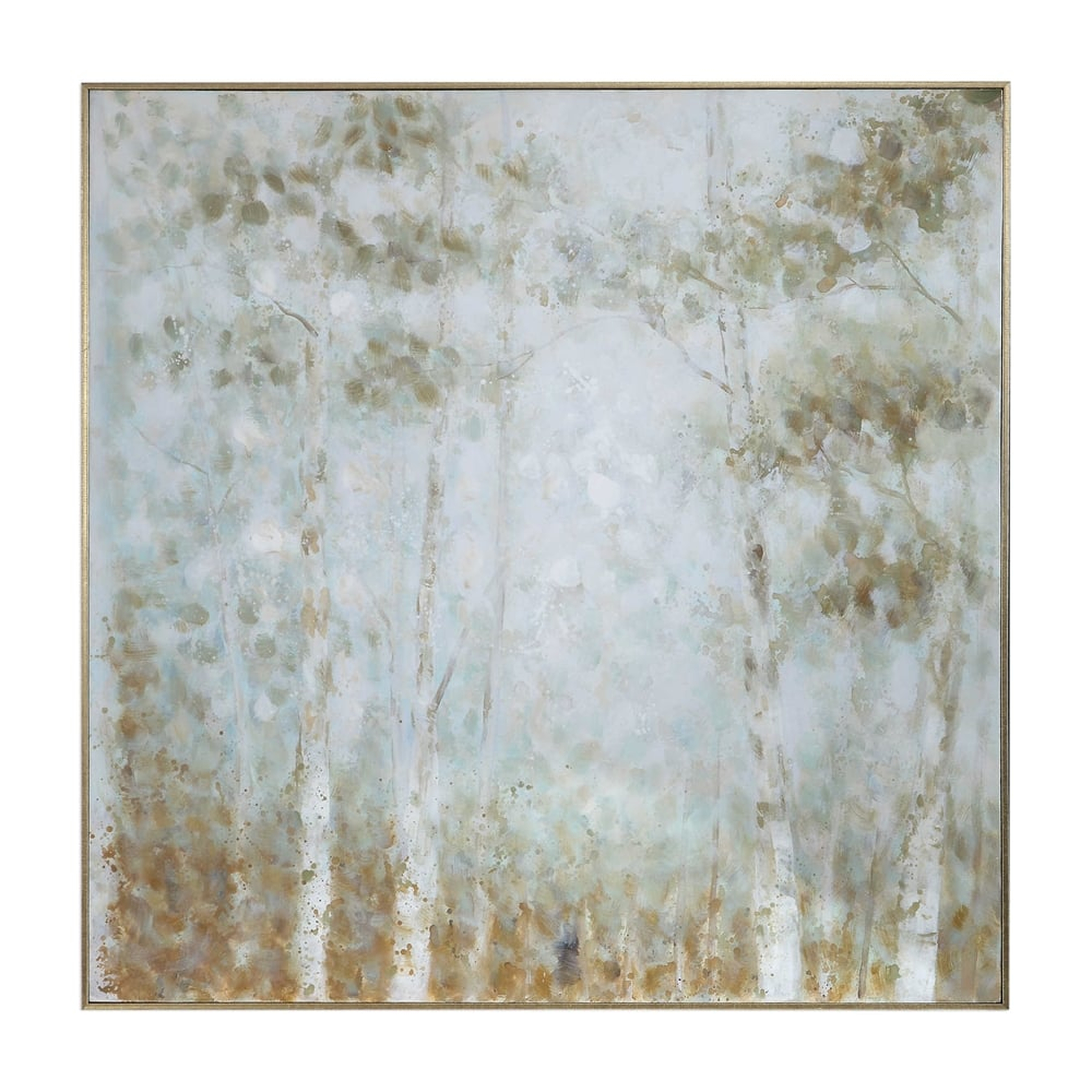 Cotton Woods Hand Painted Canvas 49 W X 49 H - Hudsonhill Foundry