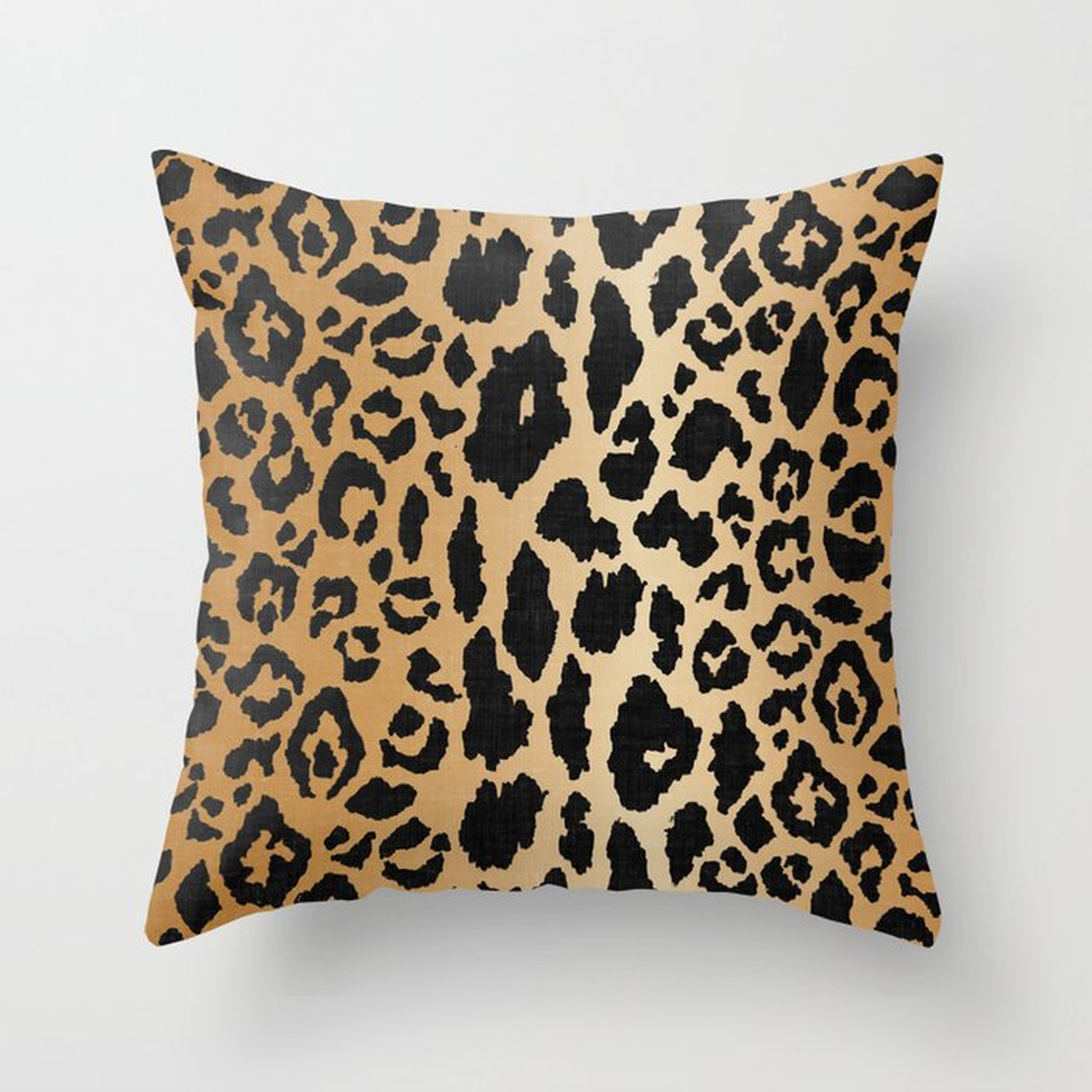 Leopard Print Linen Throw Pillow, 20" - Society6