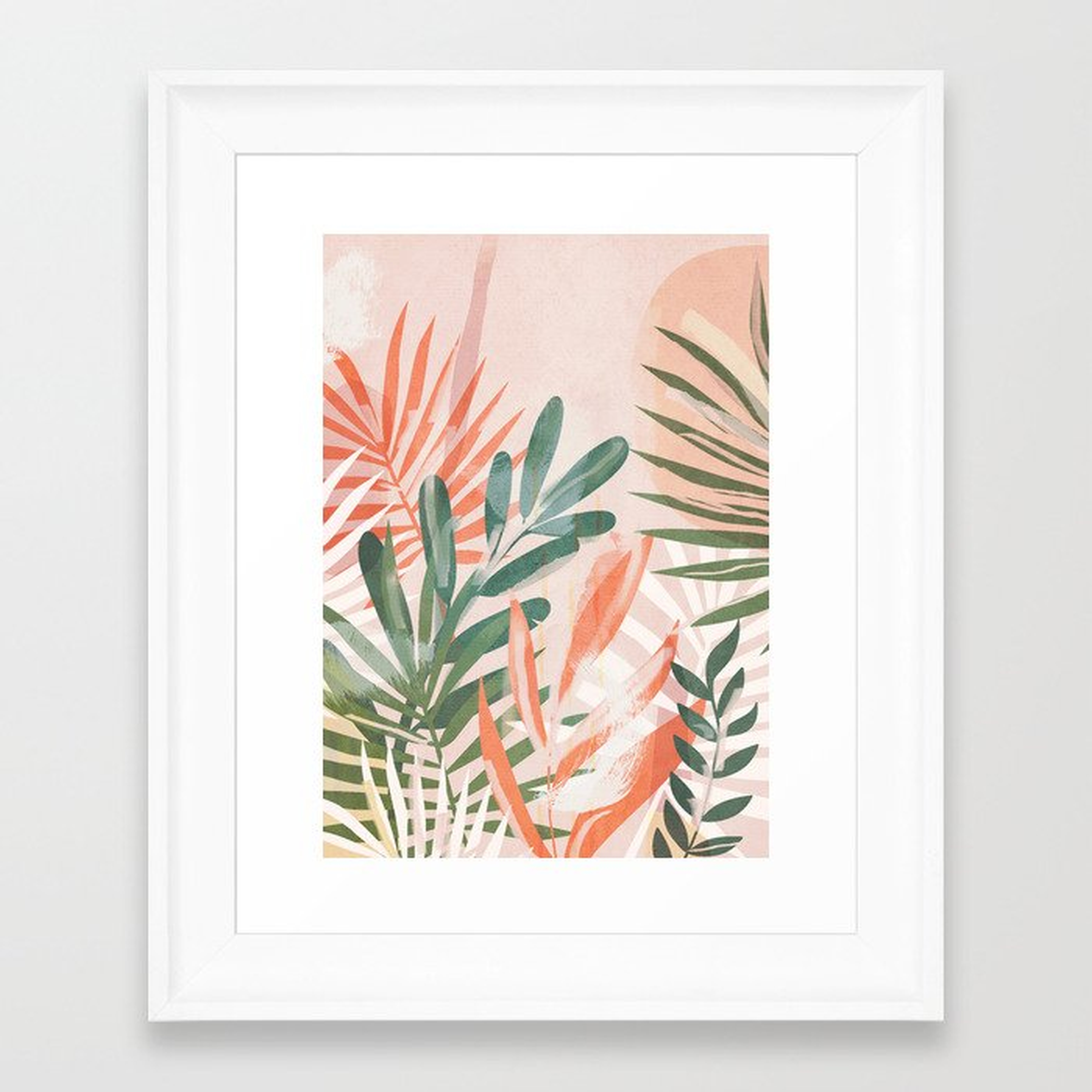 Tropical Leaves 4 Framed Art Print by ThingDesign - Society6
