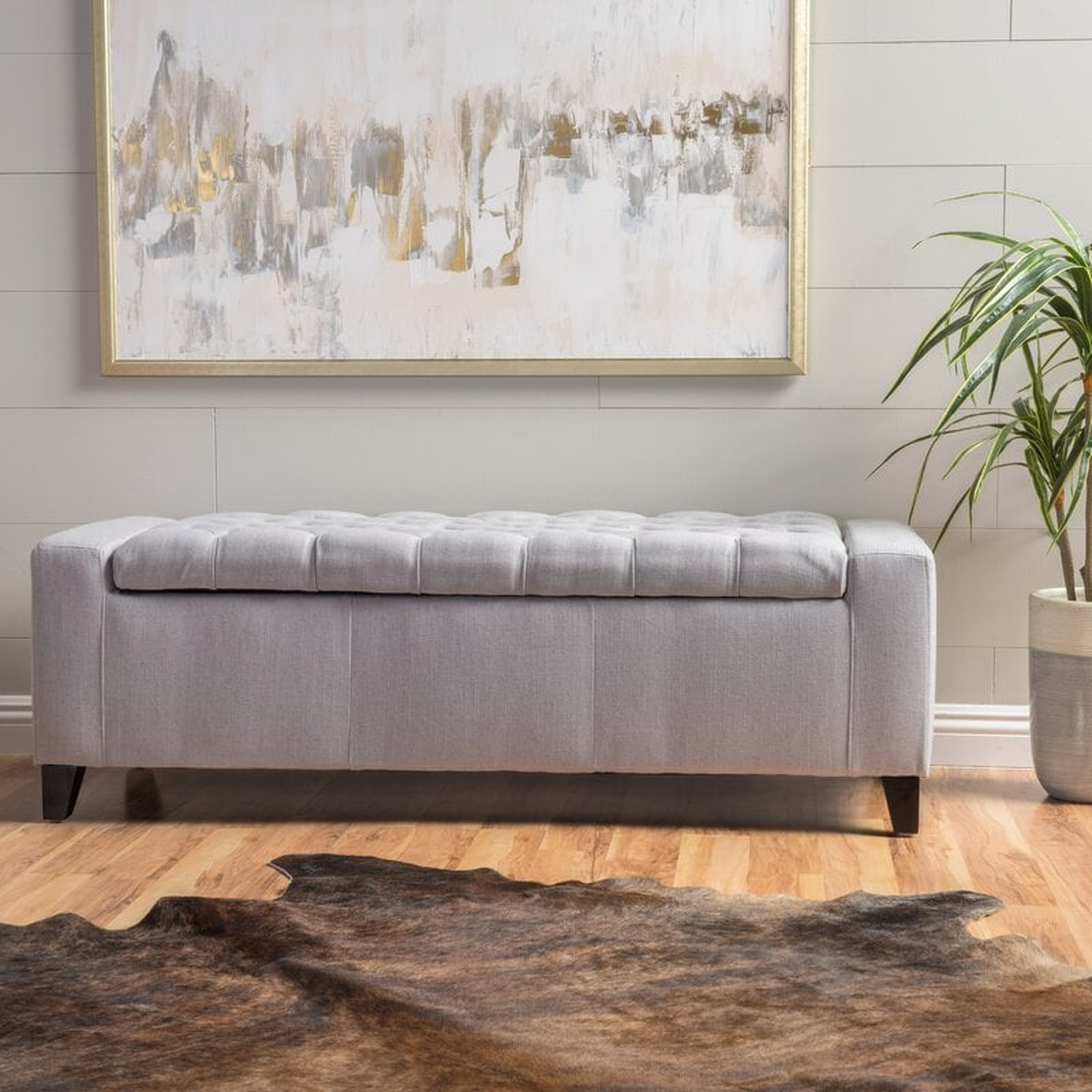 Ching Upholstered Flip Top Storage Bench - Wayfair