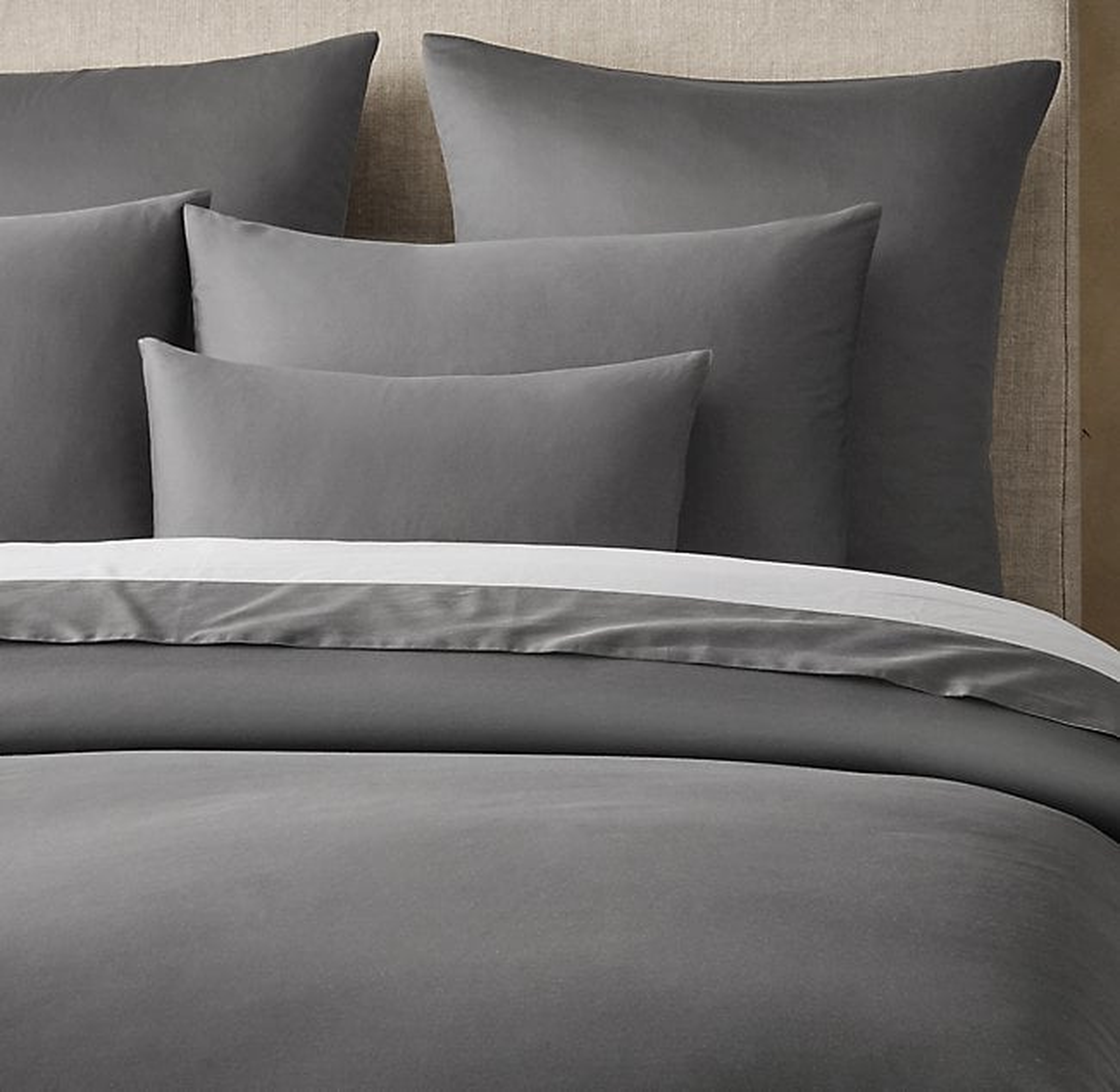 ITALIAN SATEEN COLORBLOCK DUVET COVER - RH