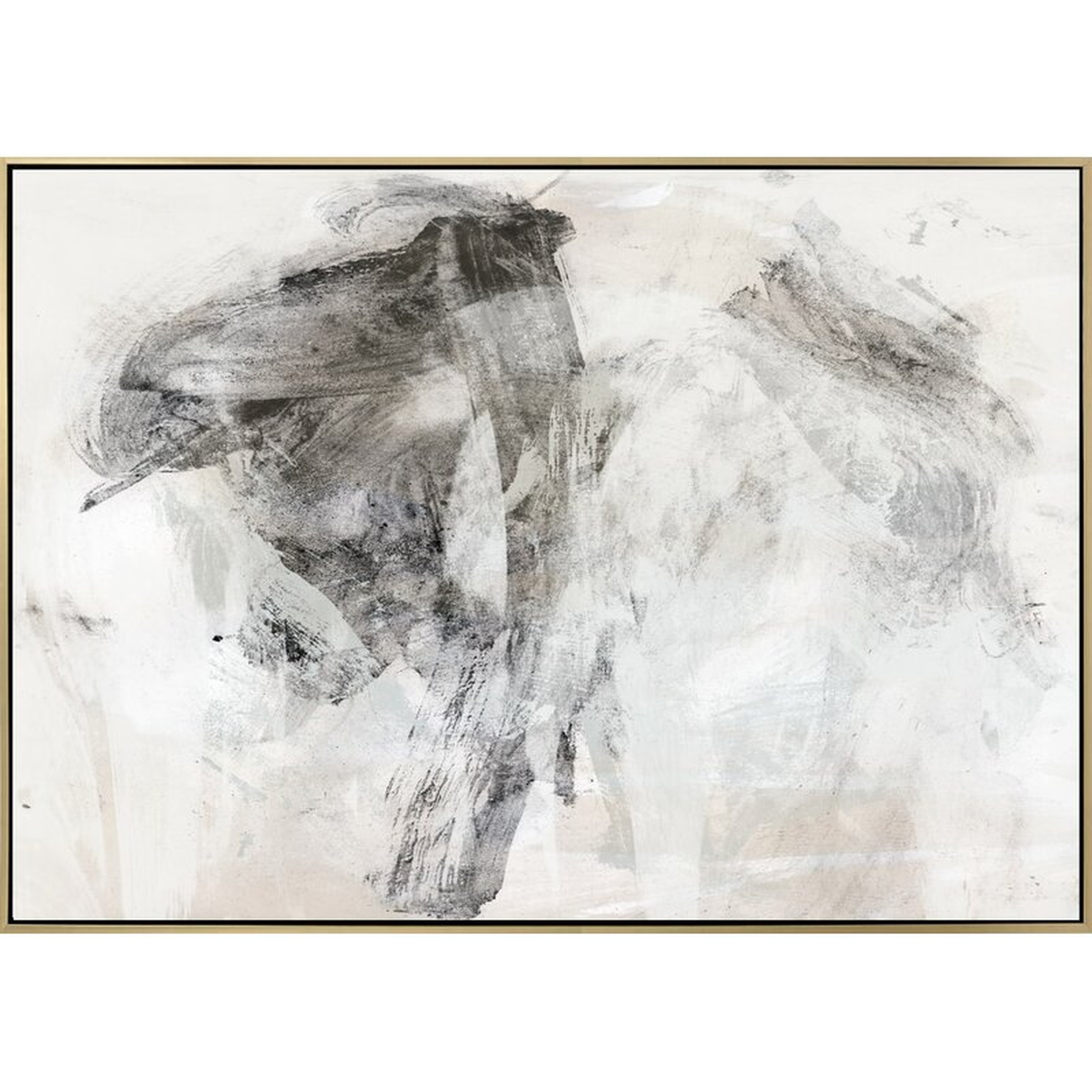 SMOKE I BY JORDAN CARLYLE - FLOATER FRAME GRAPHIC ART PRINT ON CANVAS / 36" x 48" - Perigold